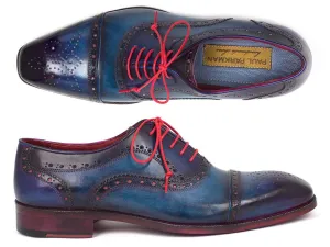 Paul Parkman Schuhe Paul Parkman Herren-Captoe-Oxfords in Blau & Parliament