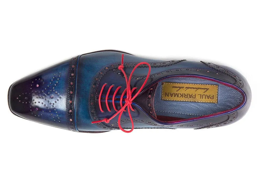 Paul Parkman Schuhe Paul Parkman Herren-Captoe-Oxfords in Blau & Parliament