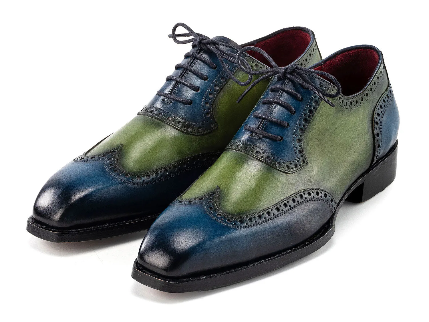 Paul Parkman Schuhe Paul Parkman Herren Goodyear-Beschlagene Wingtip Oxfords in Blau & Grün