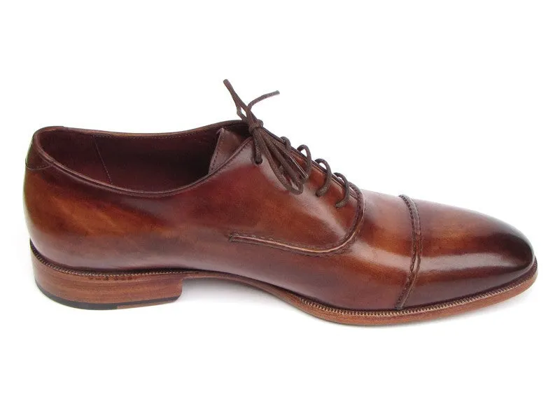 Paul Parkman Schuhe Paul Parkman Herrenhandbemalte Leder-Captoe-Oxfords in Braun