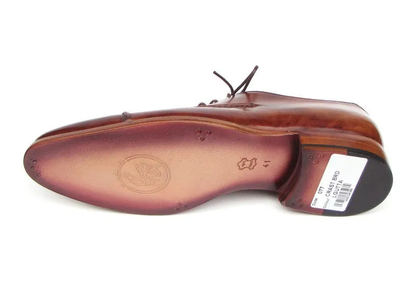 Paul Parkman Schuhe Paul Parkman Herrenhandbemalte Leder-Captoe-Oxfords in Braun