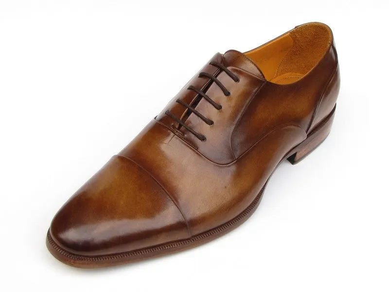 Paul Parkman Schuhe Paul Parkman Herrenhandbemalte Oxfords aus Leder in Braun