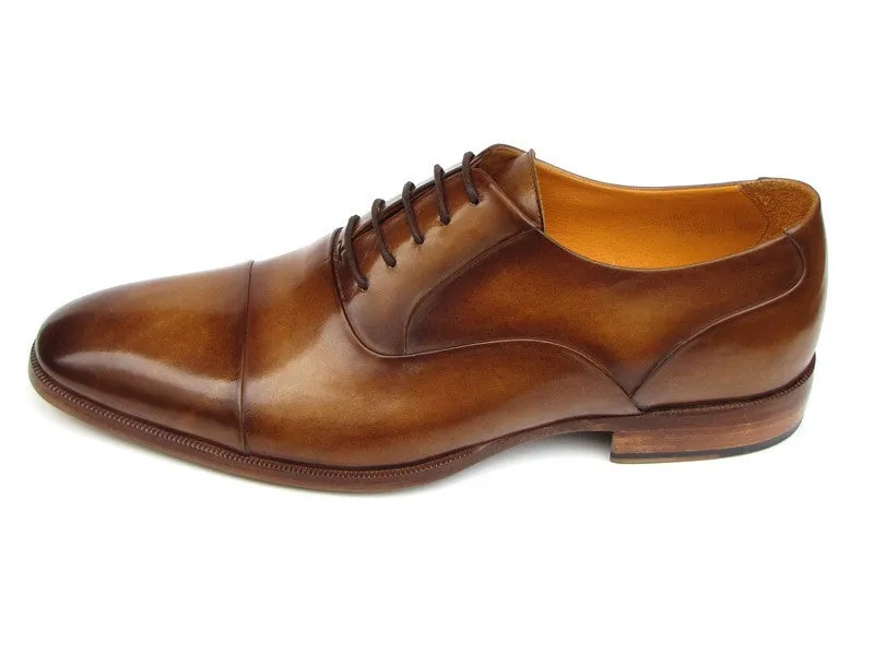 Paul Parkman Schuhe Paul Parkman Herrenhandbemalte Oxfords aus Leder in Braun
