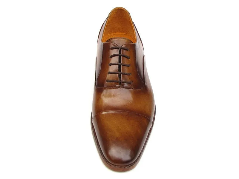 Paul Parkman Schuhe Paul Parkman Herrenhandbemalte Oxfords aus Leder in Braun
