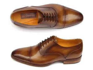 Paul Parkman Schuhe Paul Parkman Herrenhandbemalte Oxfords aus Leder in Braun
