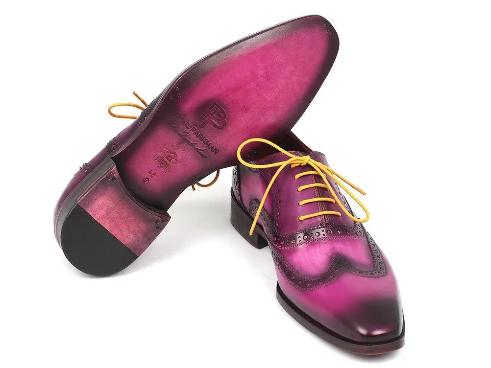 Paul Parkman Schuhe Paul Parkman Herrenhandbemalte Wingtip Oxfords in Lila