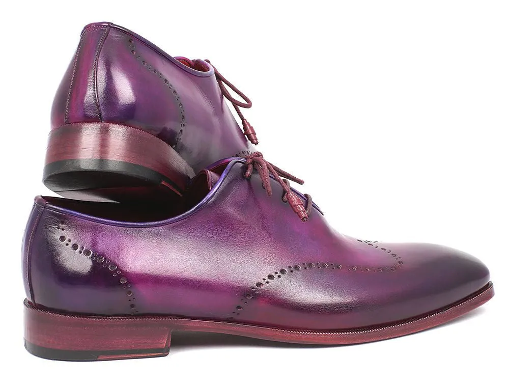 Paul Parkman Schuhe Paul Parkman Herrenhandbemalte Leder Wingtip Oxfords in Lila