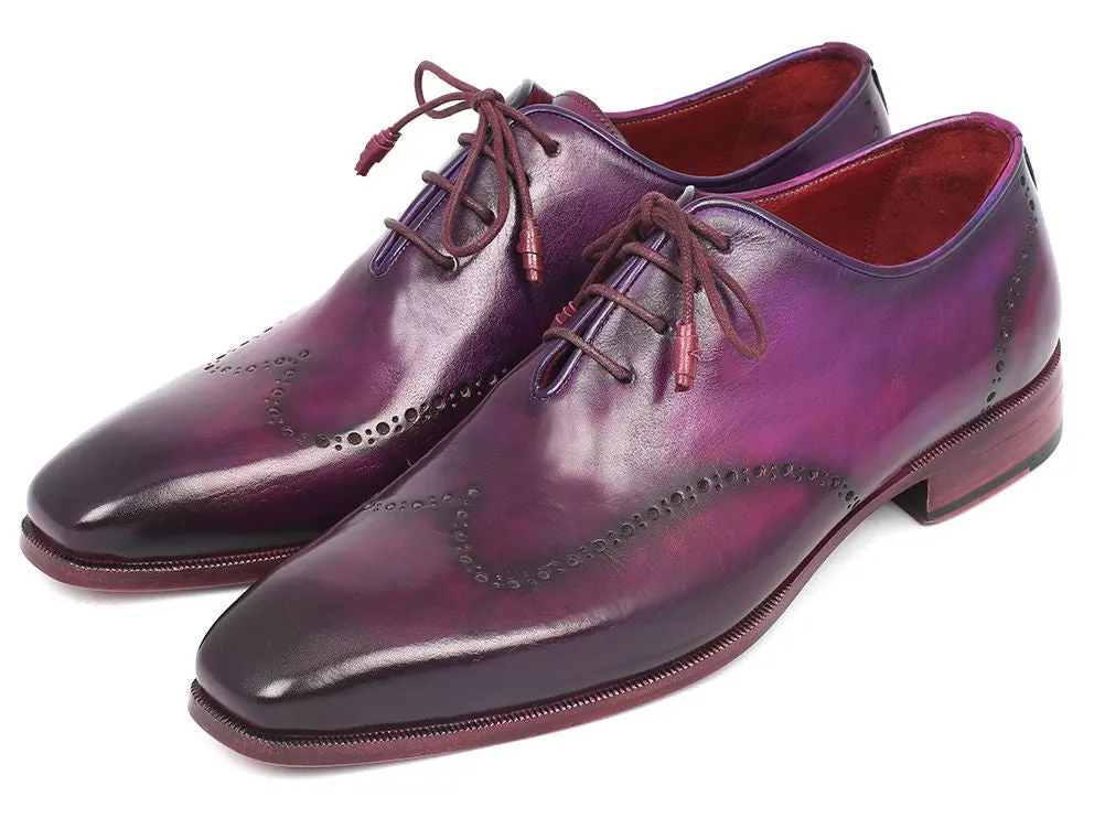Paul Parkman Schuhe Paul Parkman Herrenhandbemalte Leder Wingtip Oxfords in Lila