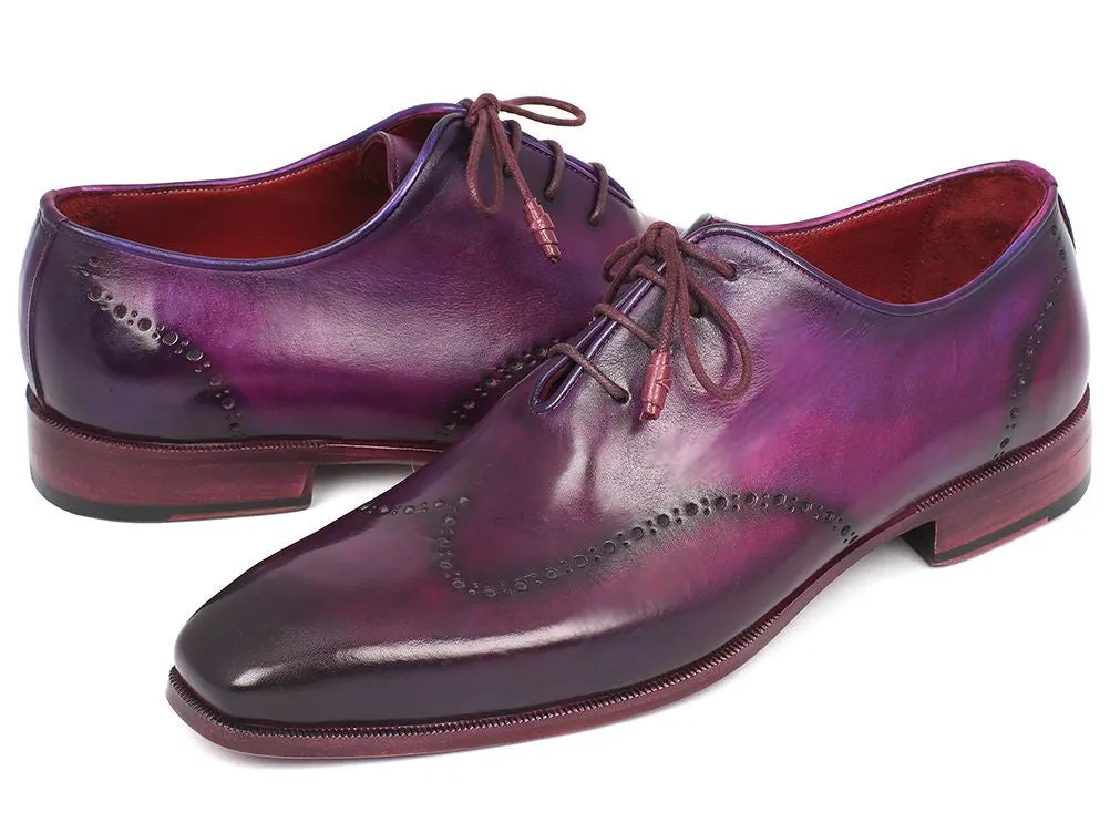 Paul Parkman Schuhe Paul Parkman Herrenhandbemalte Leder Wingtip Oxfords in Lila
