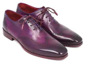 Paul Parkman Schuhe Paul Parkman Herrenhandbemalte Leder Wingtip Oxfords in Lila