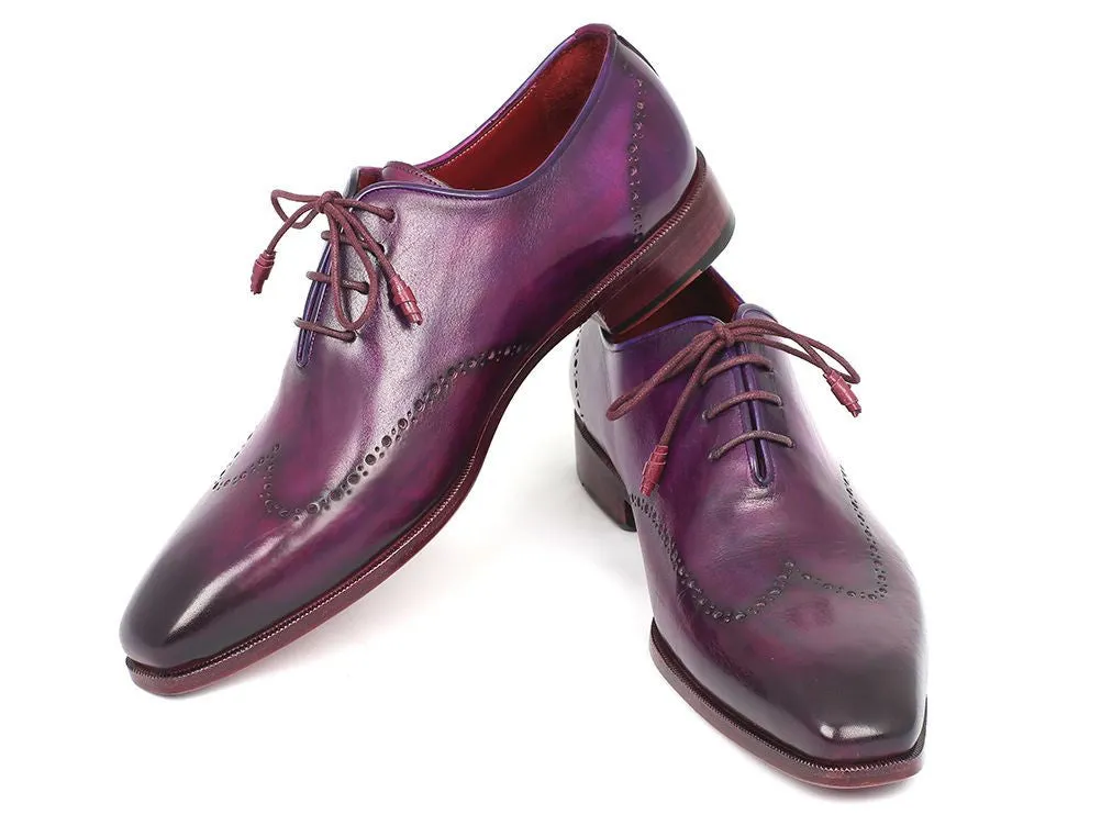 Paul Parkman Schuhe Paul Parkman Herrenhandbemalte Leder Wingtip Oxfords in Lila