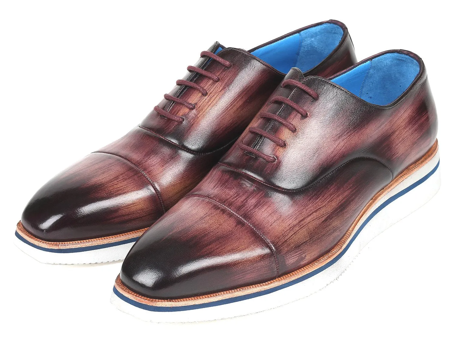 Paul Parkman Schuhe Paul Parkman Herren elegante lässige Leder Oxfords in Lila