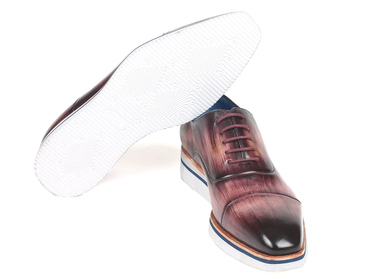 Paul Parkman Schuhe Paul Parkman Herren elegante lässige Leder Oxfords in Lila