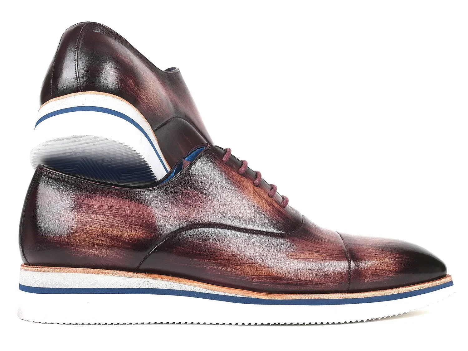 Paul Parkman Schuhe Paul Parkman Herren elegante lässige Leder Oxfords in Lila