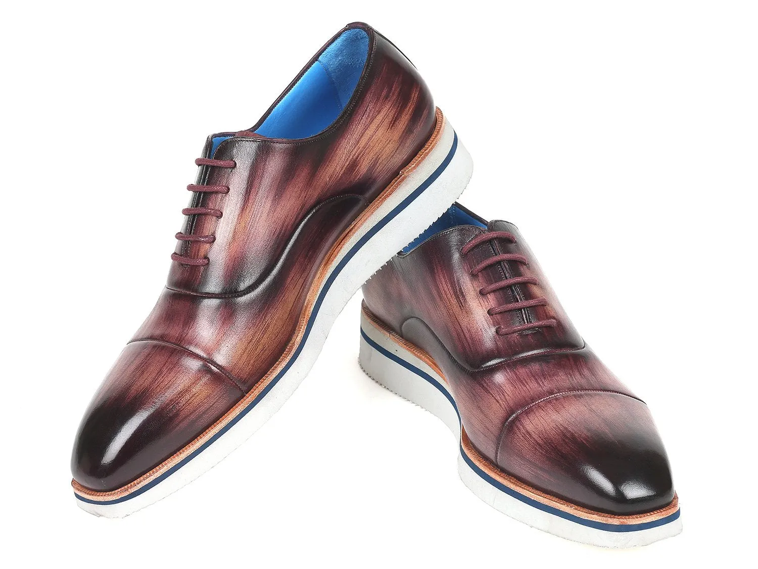 Paul Parkman Schuhe Paul Parkman Herren elegante lässige Leder Oxfords in Lila