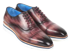 Paul Parkman Schuhe Paul Parkman Herren elegante lässige Leder Oxfords in Lila