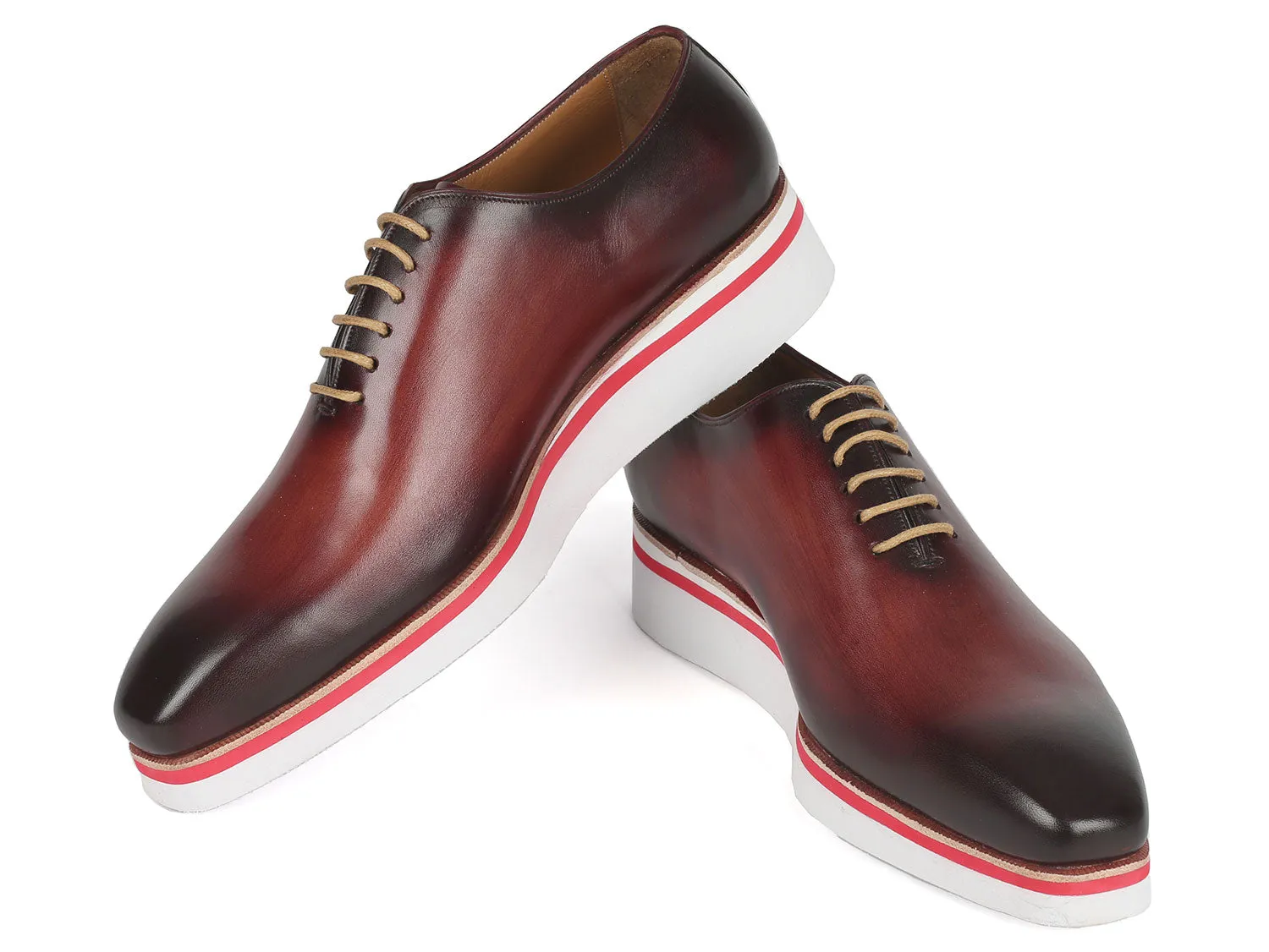 Paul Parkman Schuhe Paul Parkman Herren Smart Casual Wholecut Oxfords Bordeaux