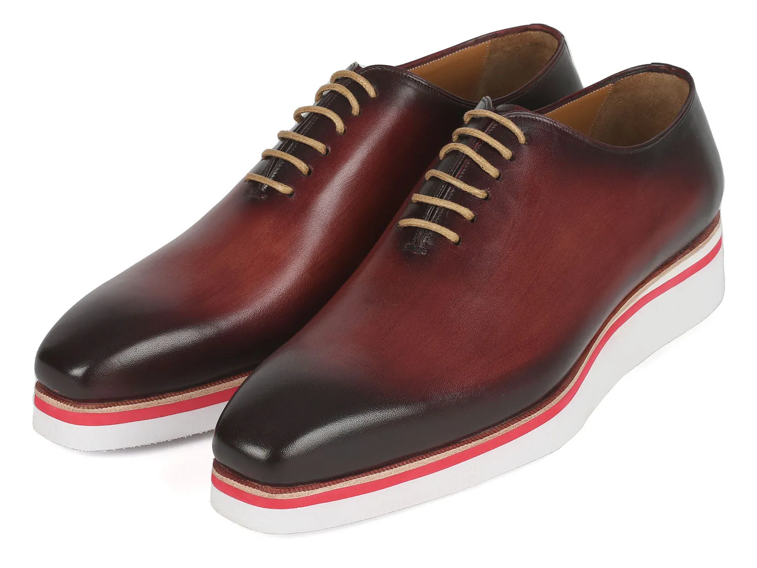 Paul Parkman Schuhe Paul Parkman Herren Smart Casual Wholecut Oxfords Bordeaux