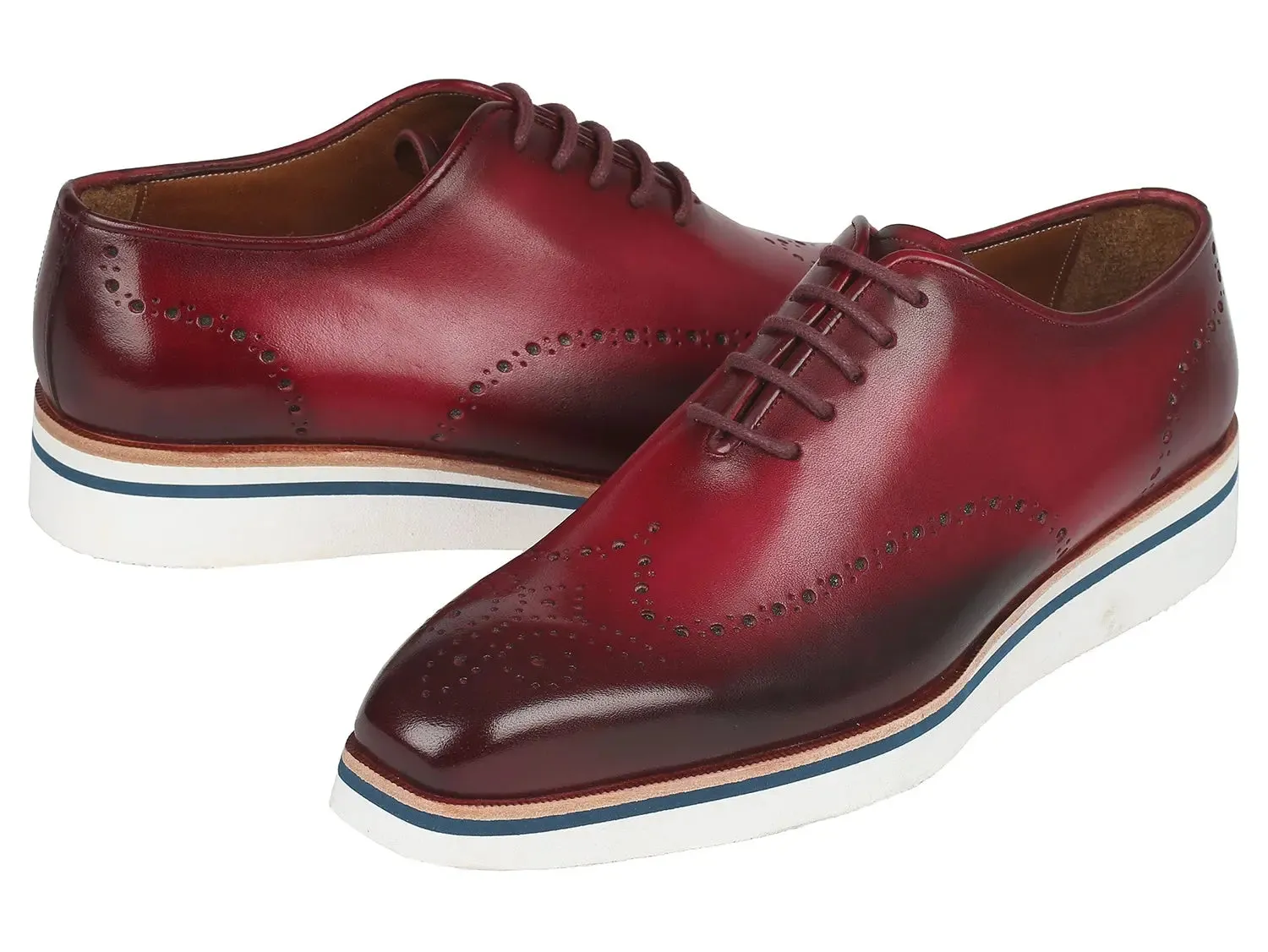 Paul Parkman Schuhe Paul Parkman Herren elegante Freizeit Wingtip Oxfords in Bordeaux
