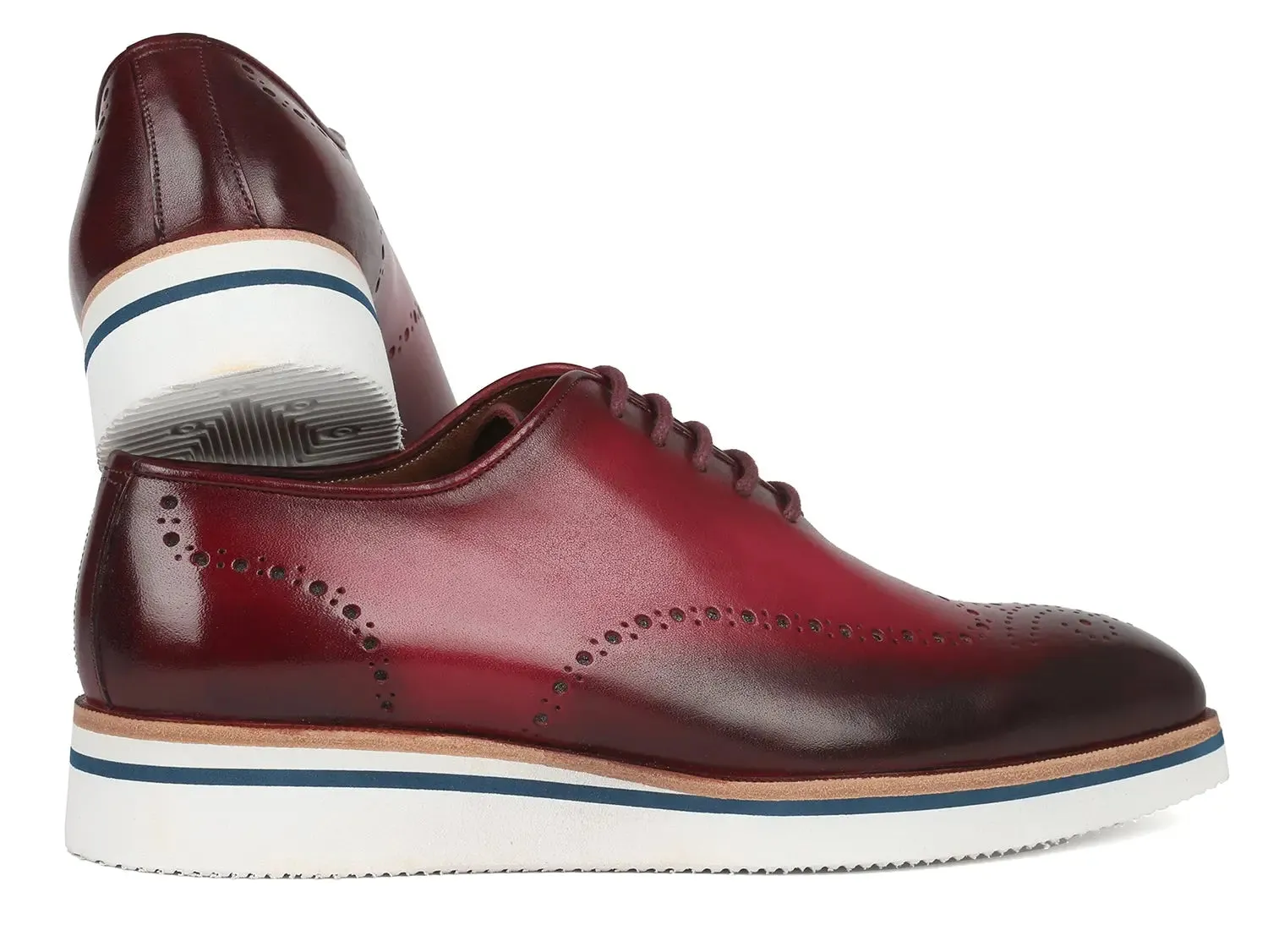 Paul Parkman Schuhe Paul Parkman Herren elegante Freizeit Wingtip Oxfords in Bordeaux