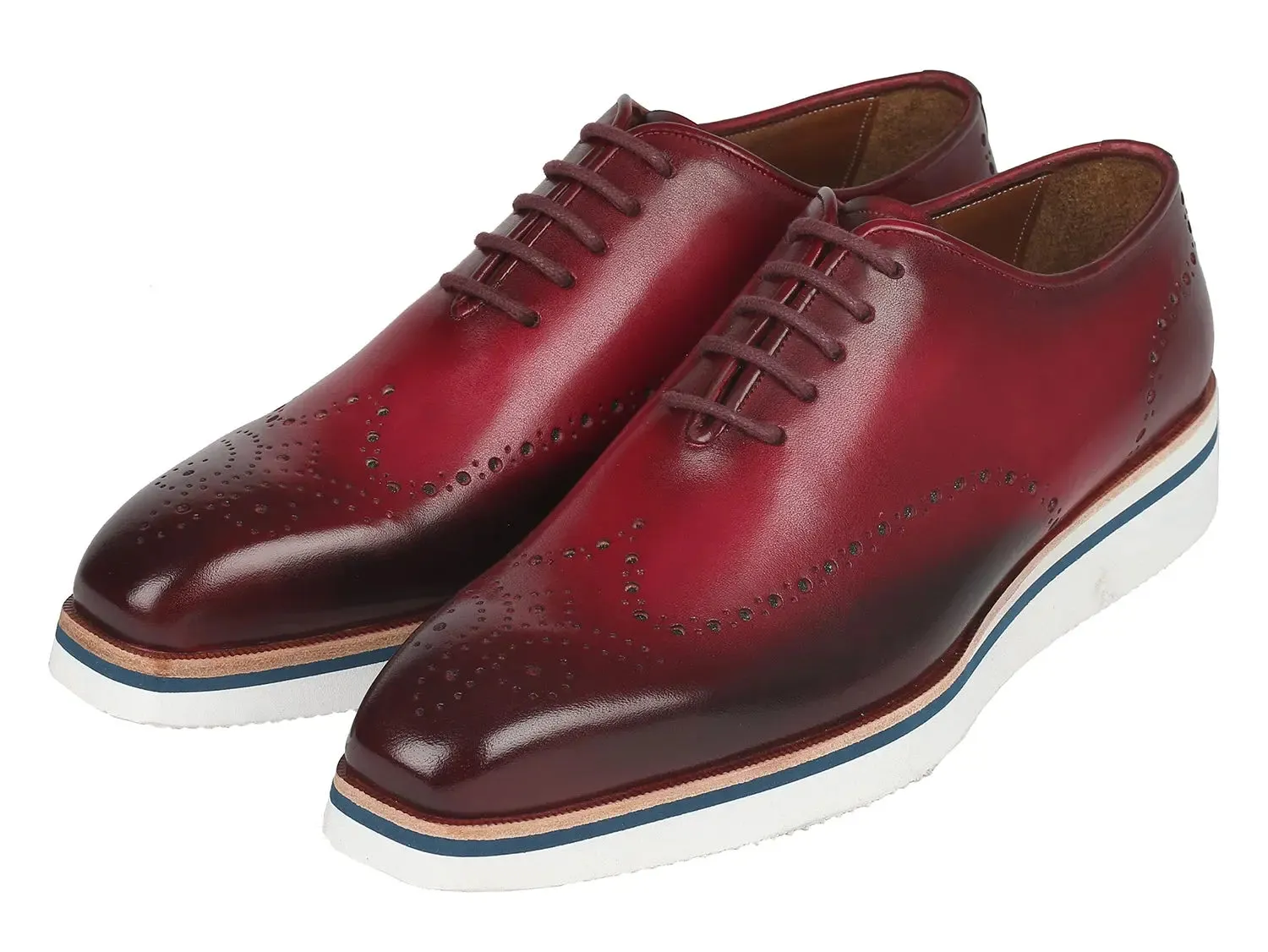 Paul Parkman Schuhe Paul Parkman Herren elegante Freizeit Wingtip Oxfords in Bordeaux