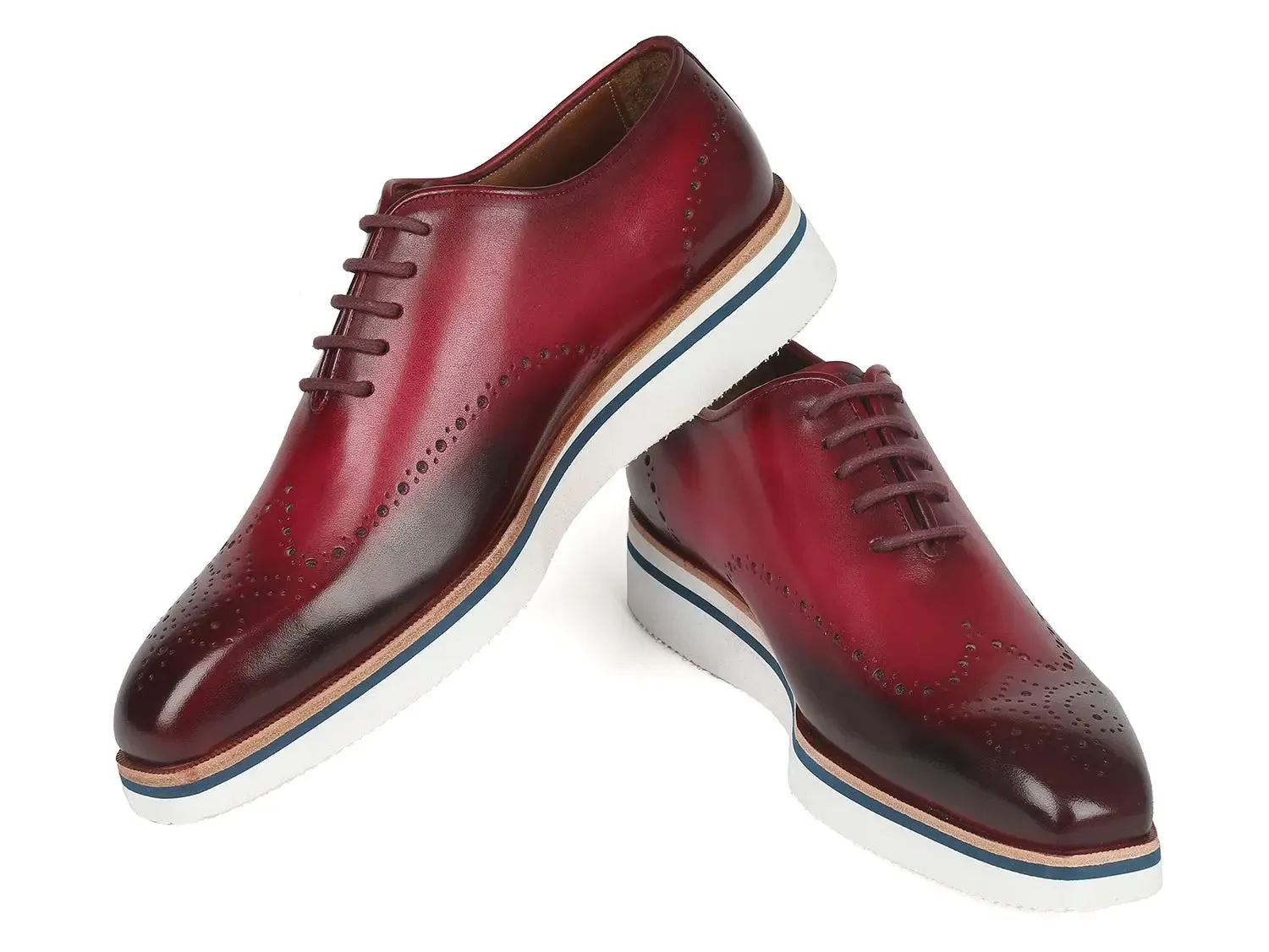 Paul Parkman Schuhe Paul Parkman Herren elegante Freizeit Wingtip Oxfords in Bordeaux