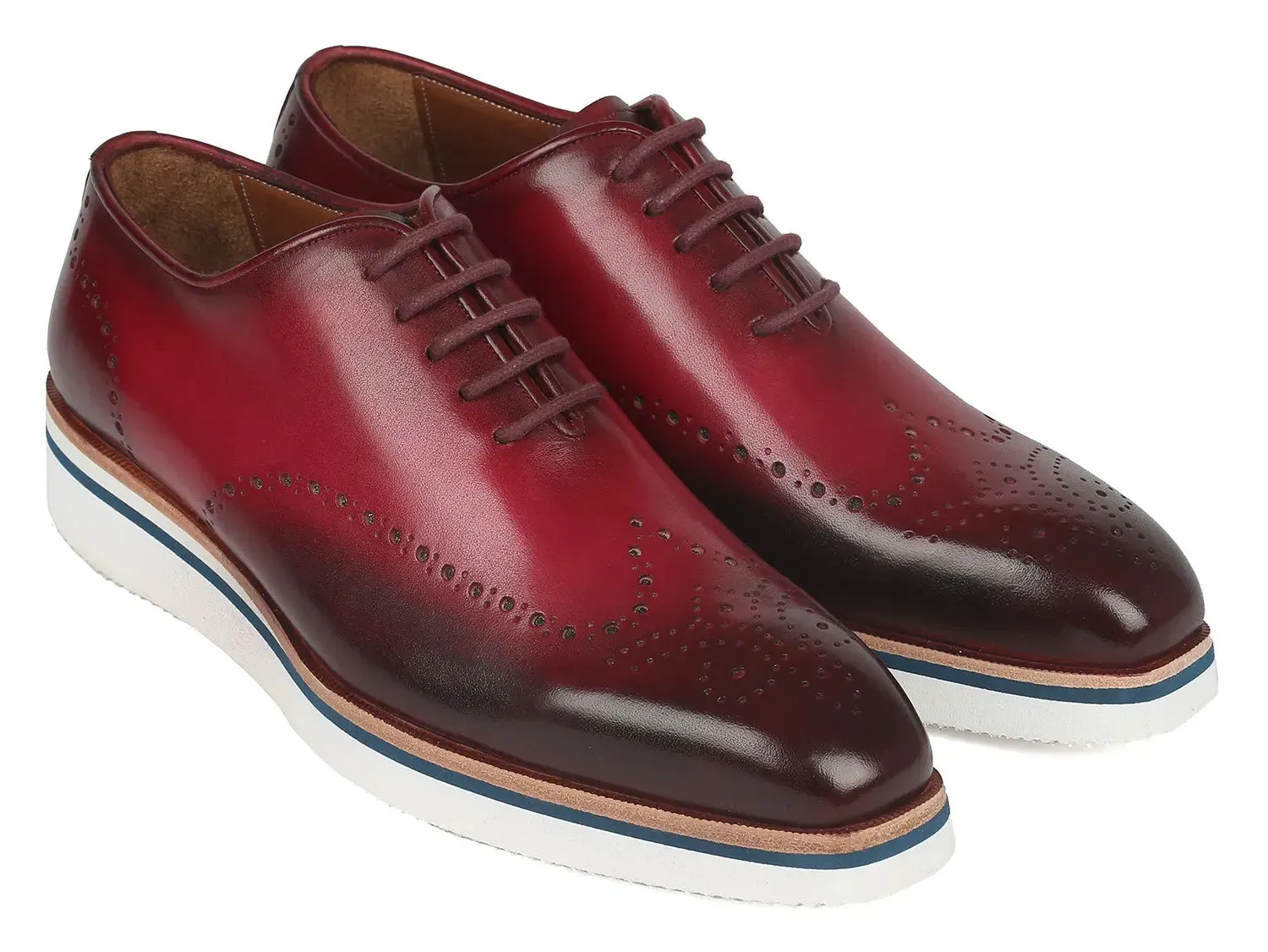 Paul Parkman Schuhe Paul Parkman Herren elegante Freizeit Wingtip Oxfords in Bordeaux