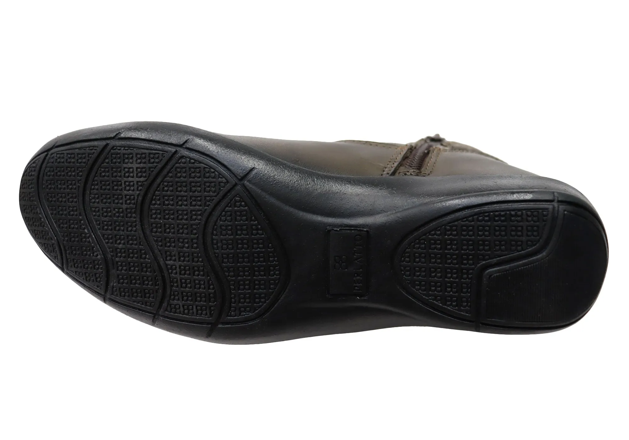 Perlatto Lane Damen Bequeme Leder-Knöchelstiefel Hergestellt in Brasilien Perlatto Schuhe