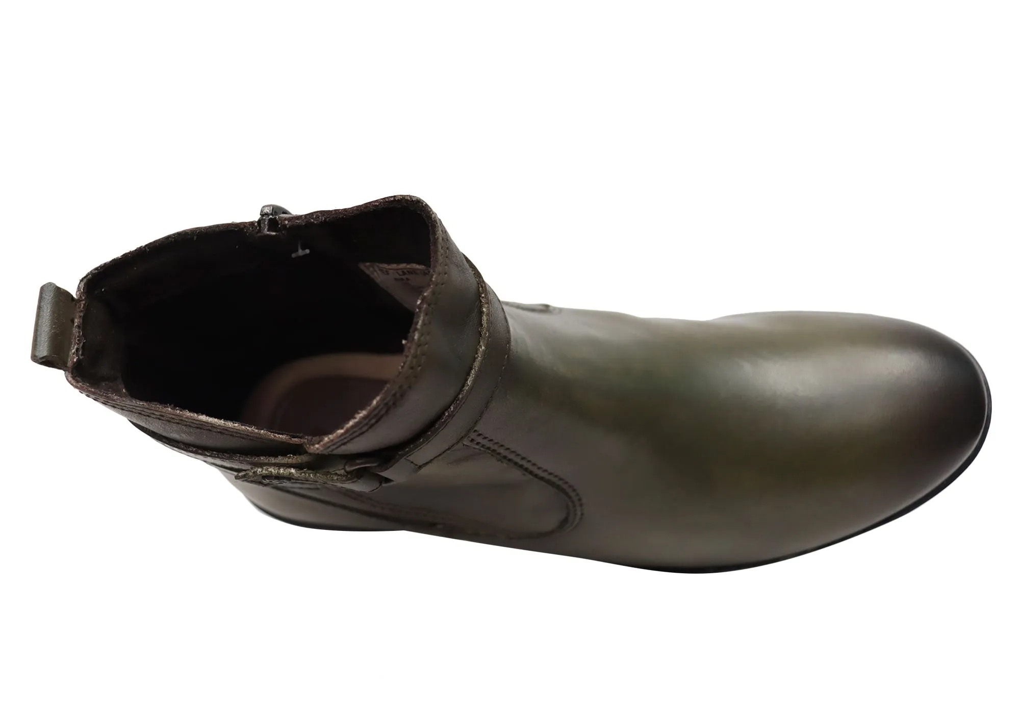 Perlatto Lane Damen Bequeme Leder-Knöchelstiefel Hergestellt in Brasilien Perlatto Schuhe