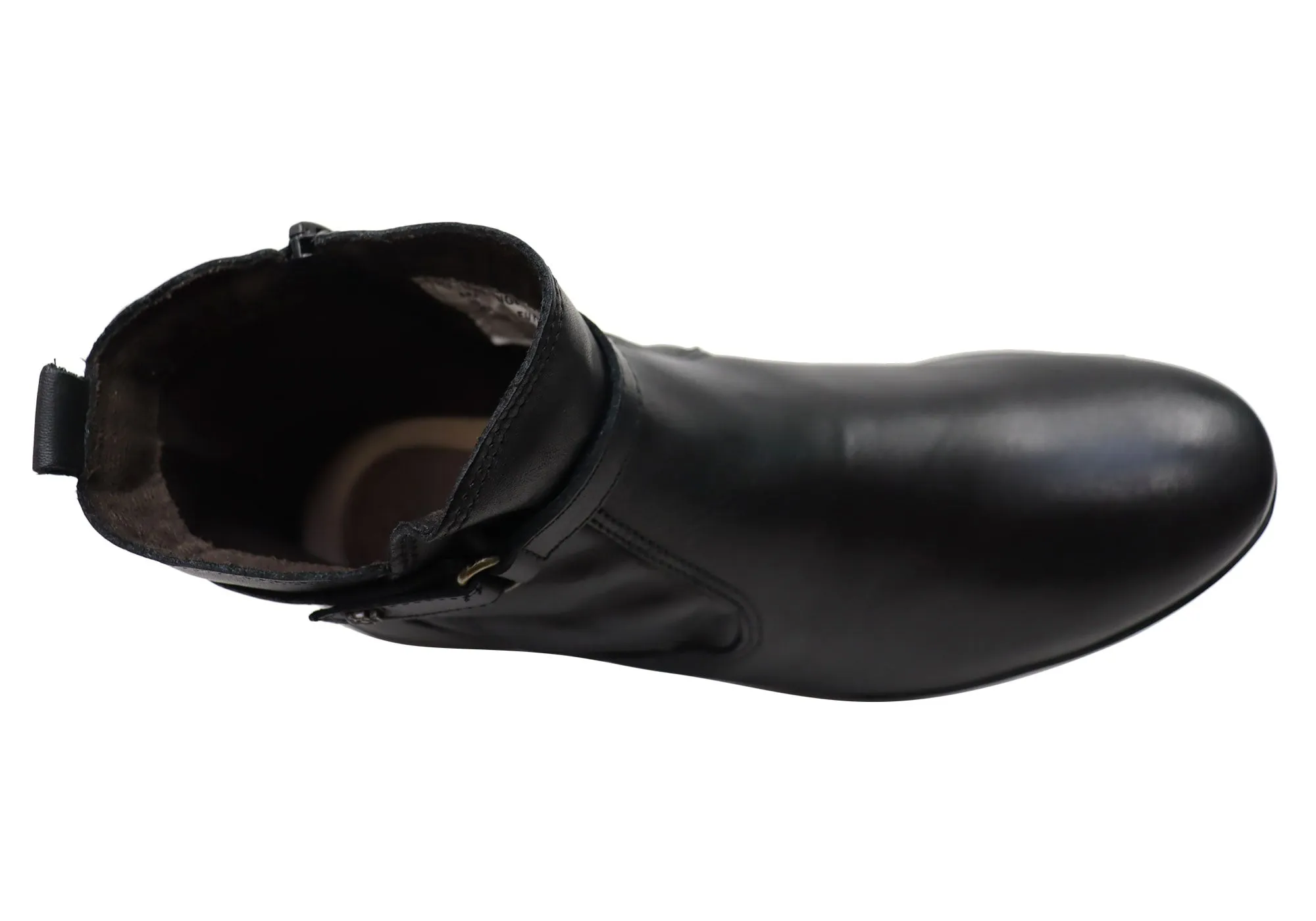 Perlatto Lane Damen Bequeme Leder-Knöchelstiefel Hergestellt in Brasilien Perlatto Schuhe