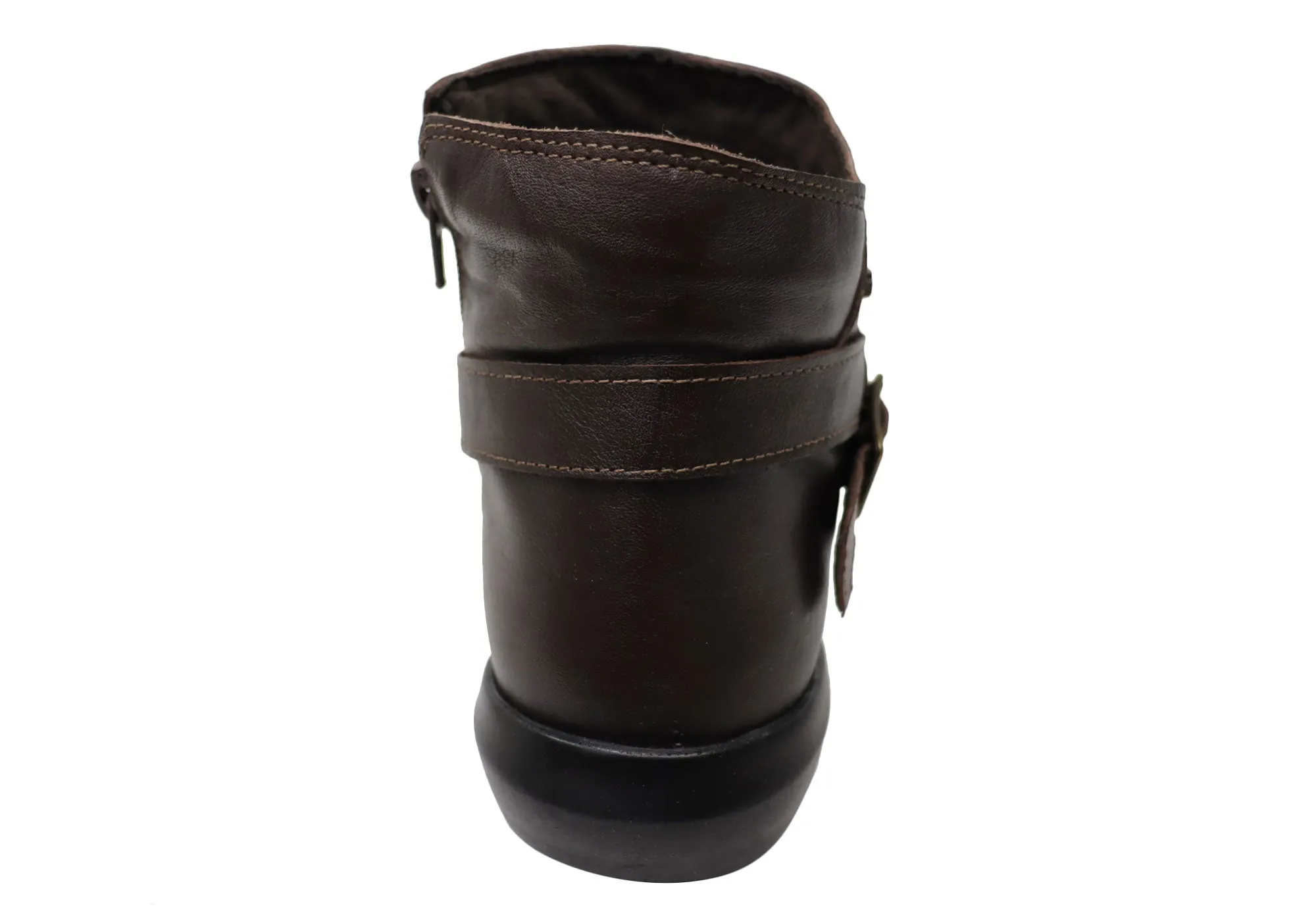 Perlatto Pindera Damen Bequeme Leder Knöchelstiefel Hergestellt in Brasilien Perlatto Schuhe