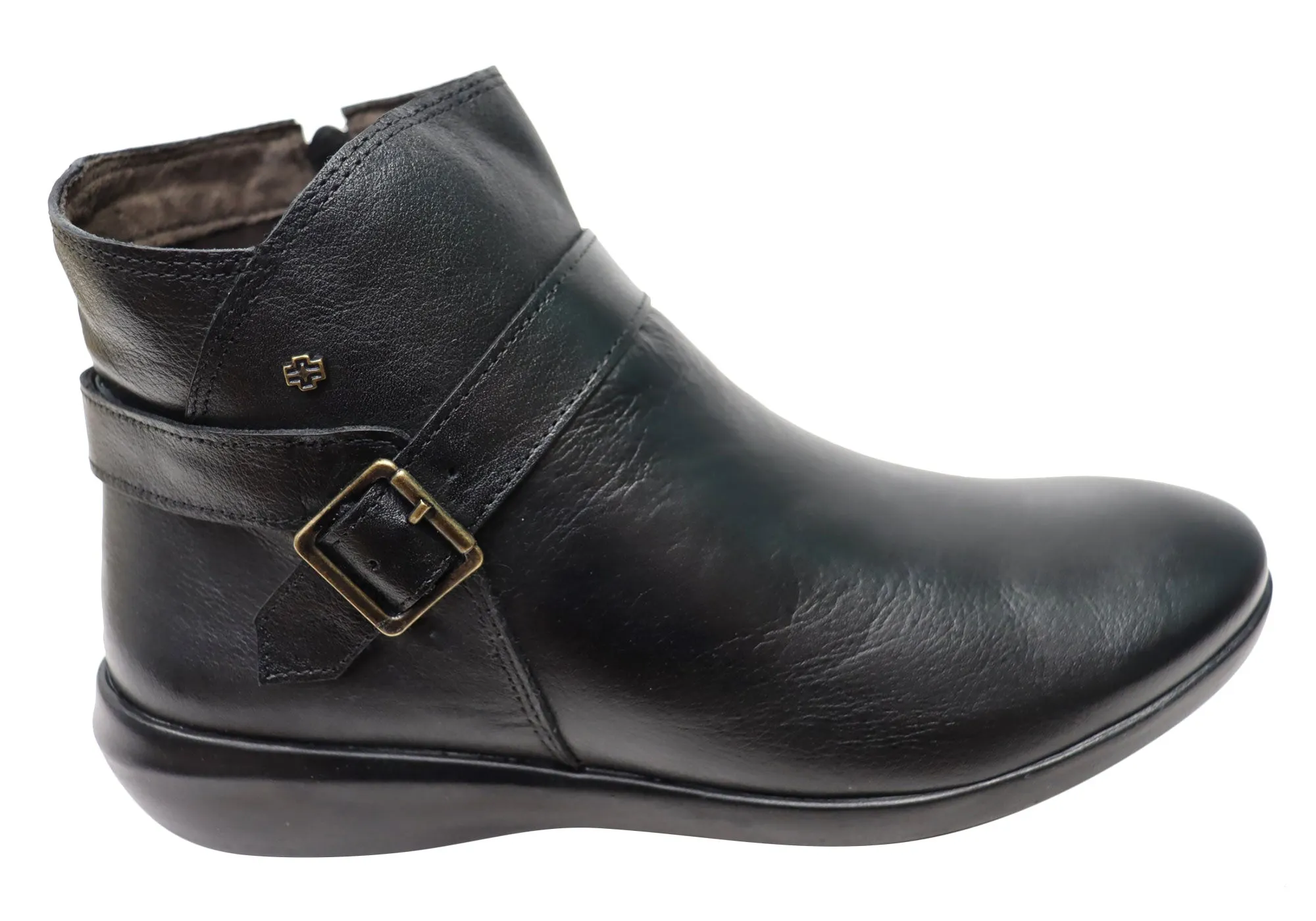 Perlatto Pindera Damen Bequeme Leder Knöchelstiefel Hergestellt in Brasilien Perlatto Schuhe
