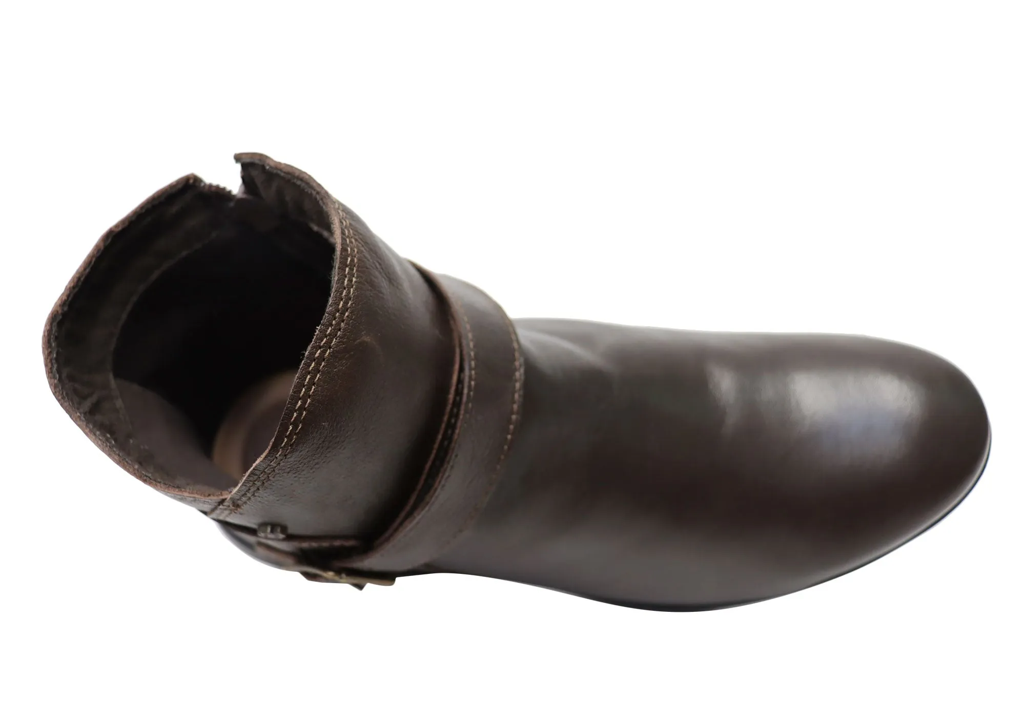 Perlatto Pindera Damen Bequeme Leder Knöchelstiefel Hergestellt in Brasilien Perlatto Schuhe