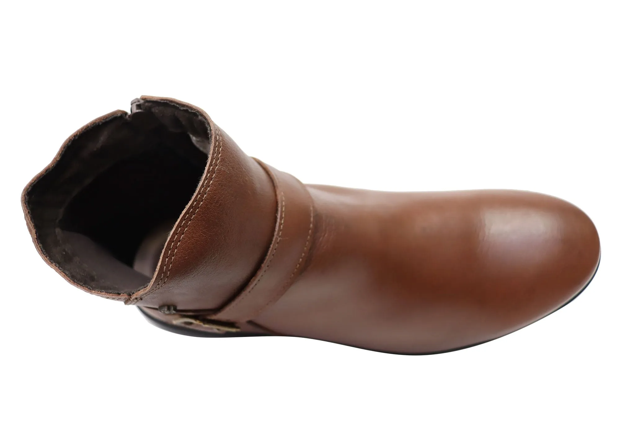 Perlatto Pindera Damen Bequeme Leder Knöchelstiefel Hergestellt in Brasilien Perlatto Schuhe