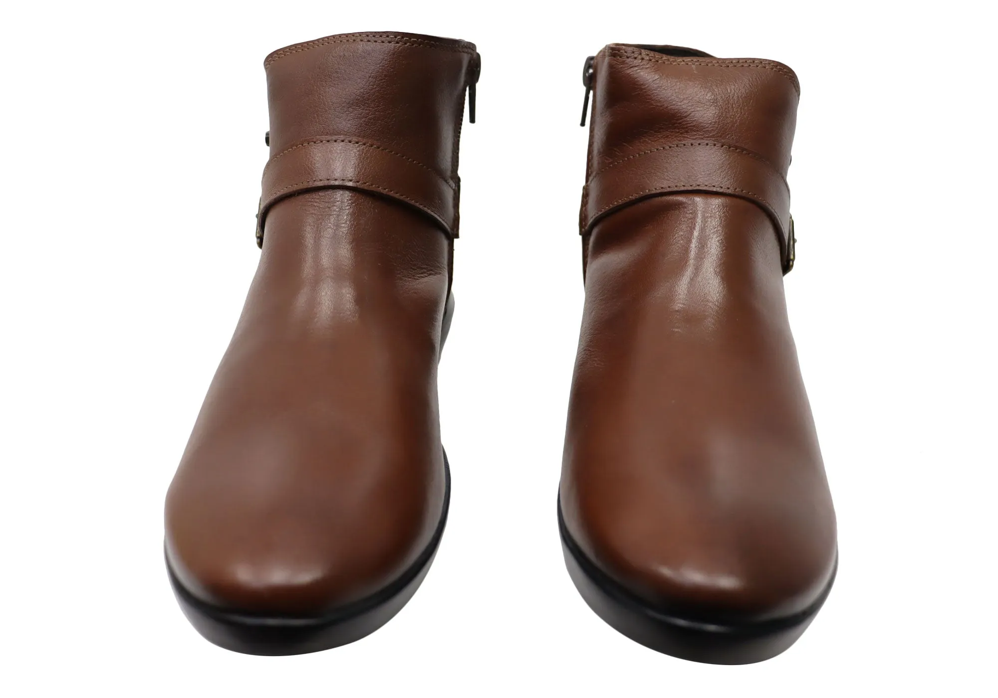Perlatto Pindera Damen Bequeme Leder Knöchelstiefel Hergestellt in Brasilien Perlatto Schuhe