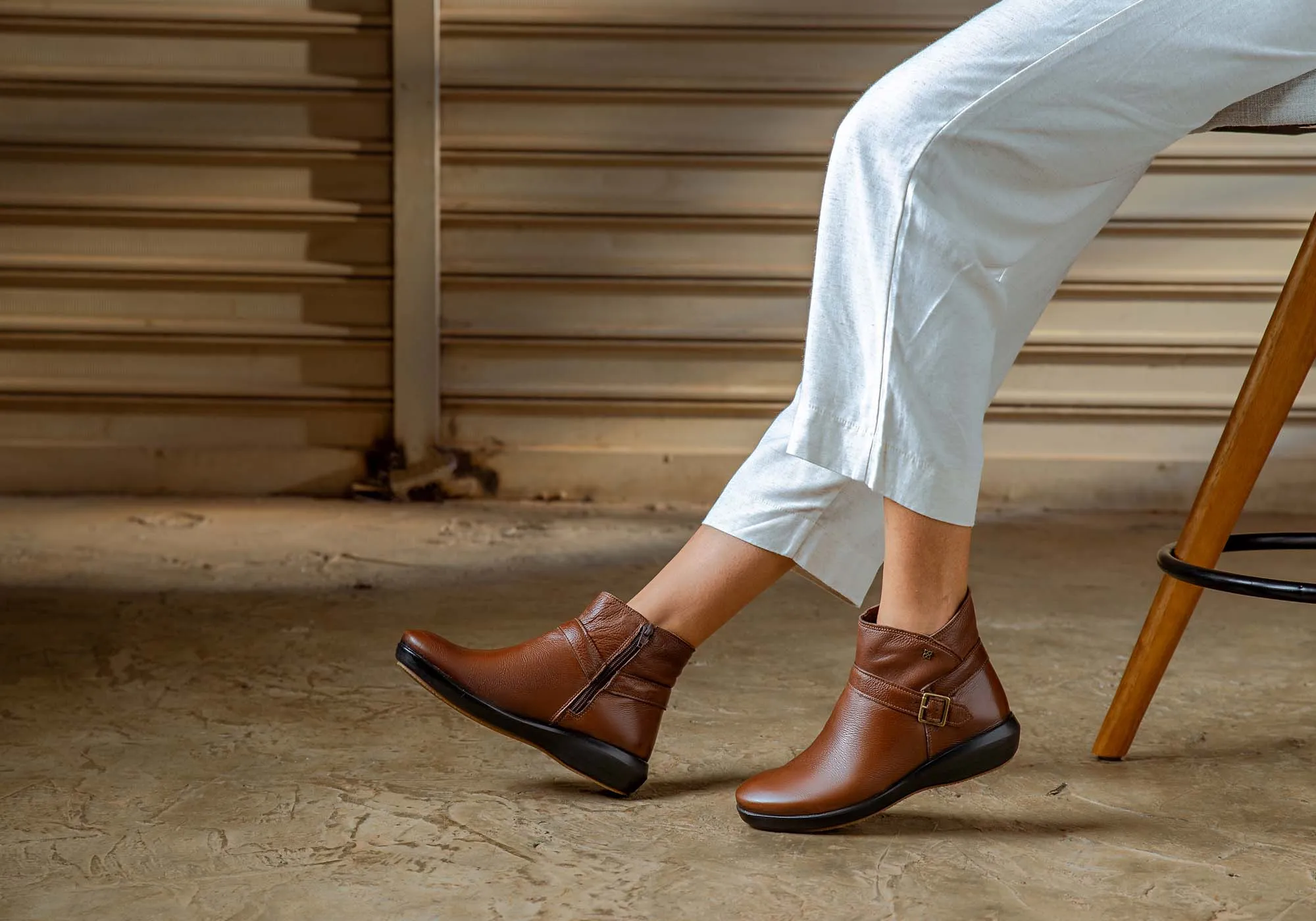 Perlatto Pindera Damen Bequeme Leder Knöchelstiefel Hergestellt in Brasilien Perlatto Schuhe