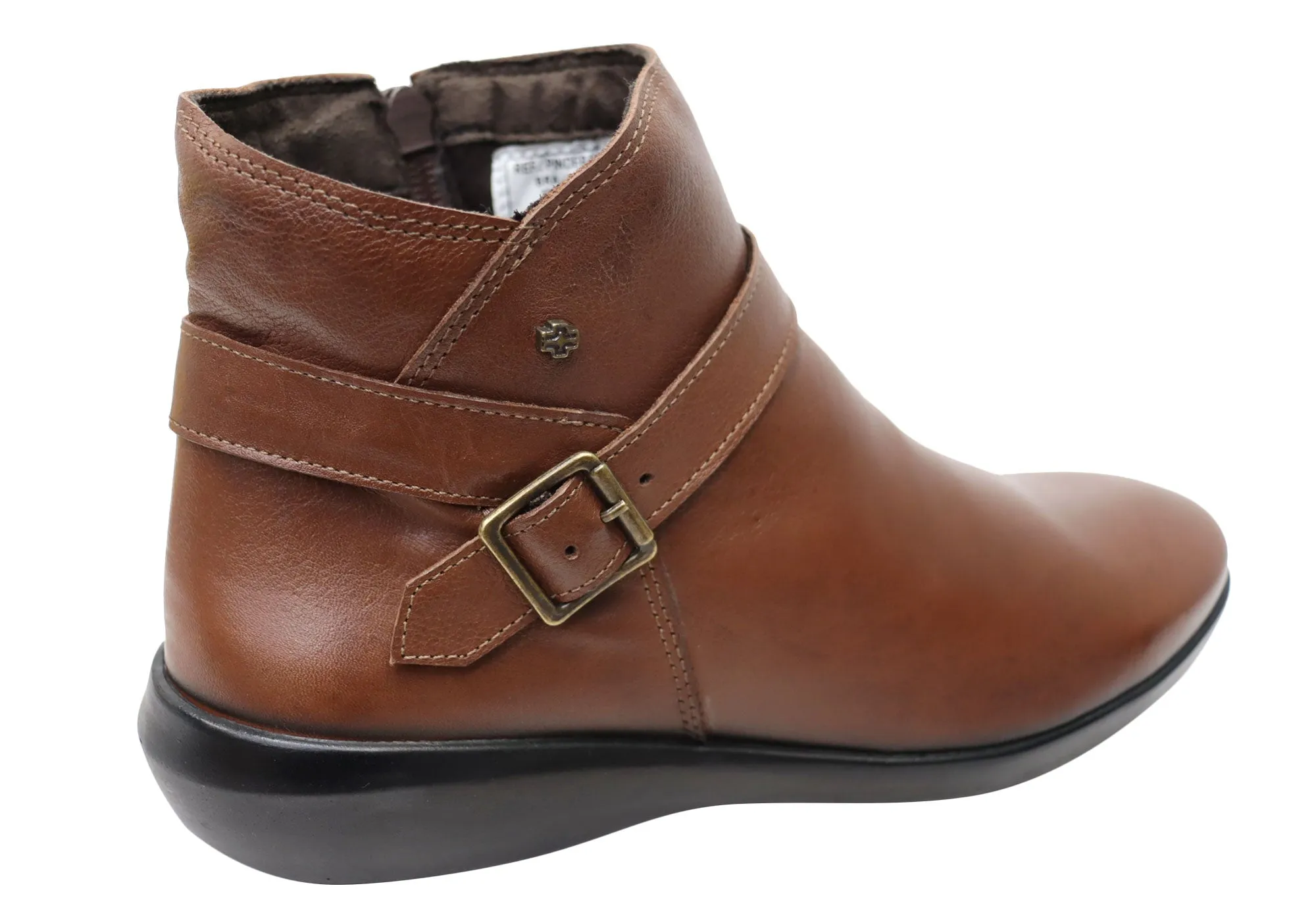 Perlatto Pindera Damen Bequeme Leder Knöchelstiefel Hergestellt in Brasilien Perlatto Schuhe