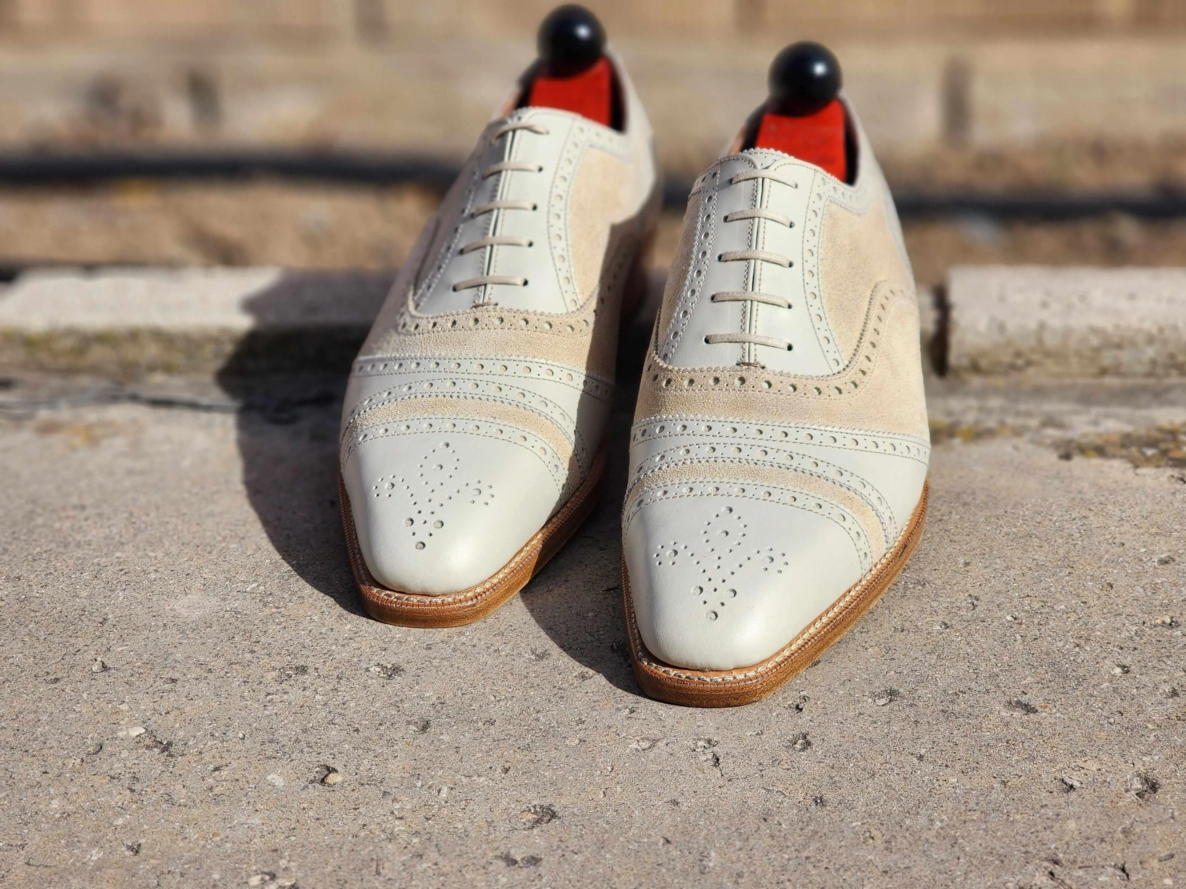 Phillips - Creme Kalbsleder / Creme Wildleder