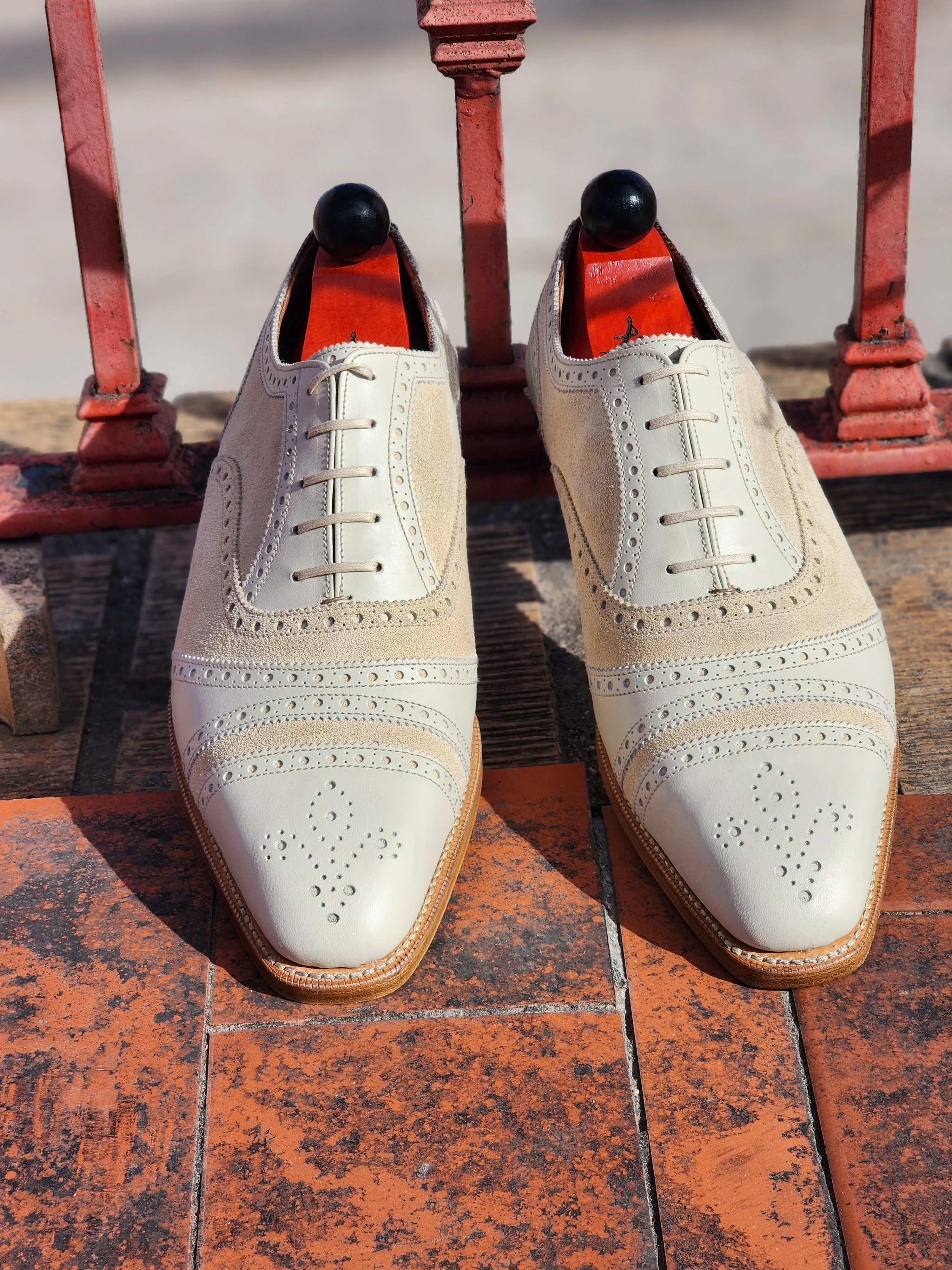 Phillips - Creme Kalbsleder / Creme Wildleder