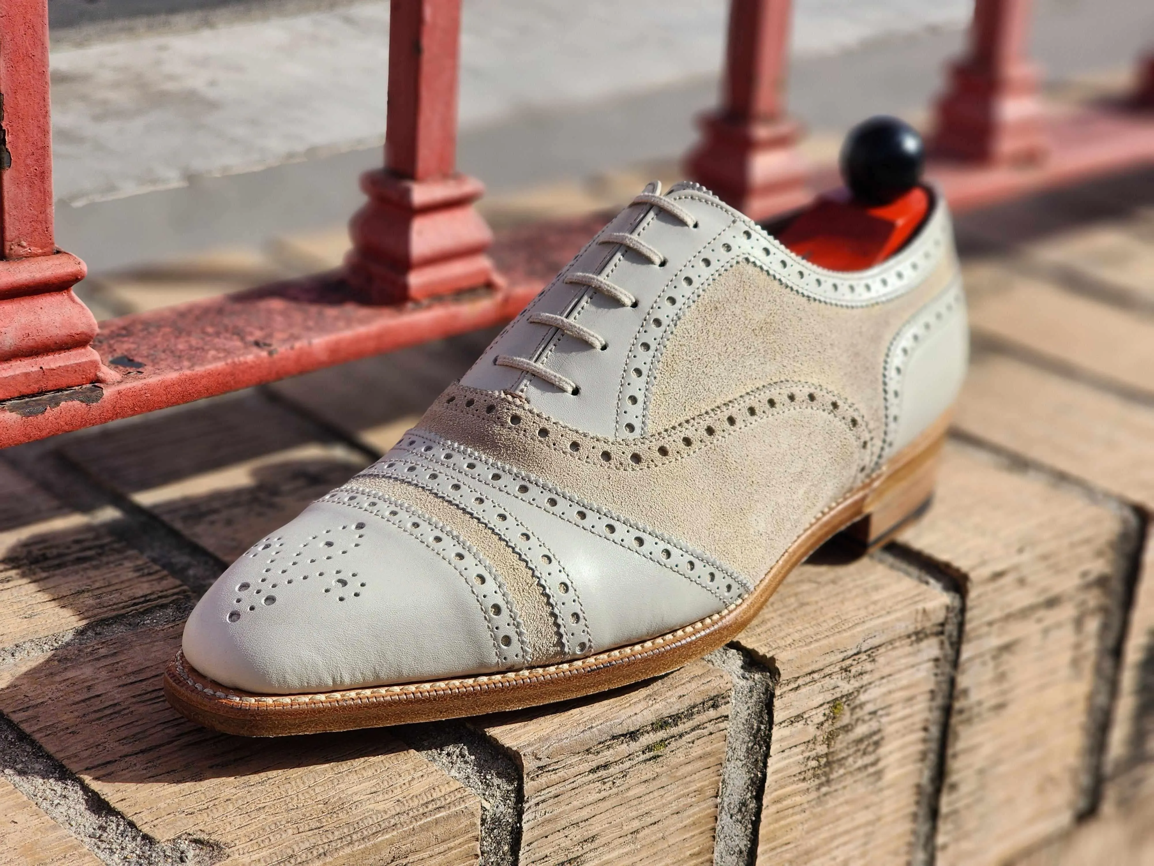 Phillips - Creme Kalbsleder / Creme Wildleder