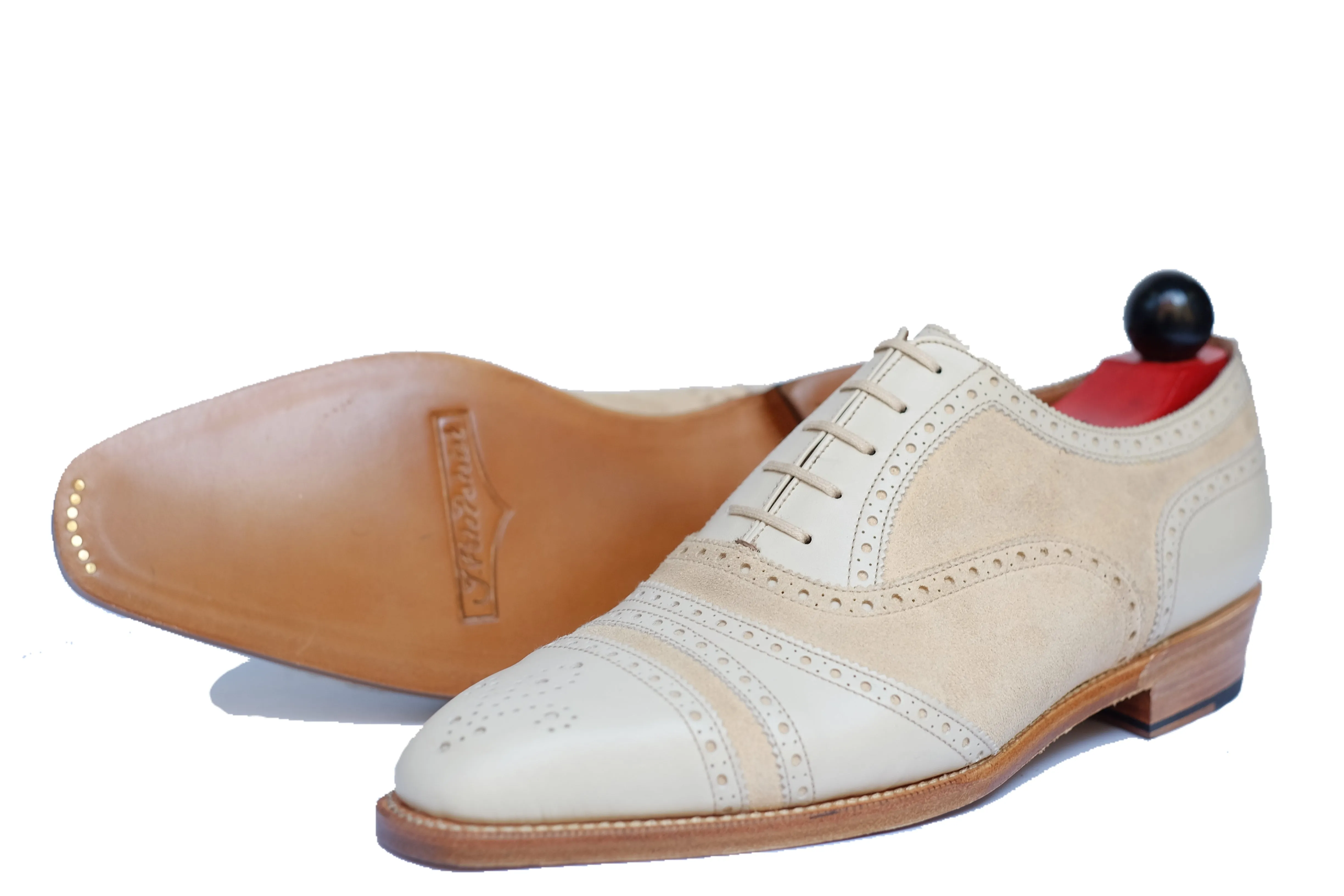 Phillips - Creme Kalbsleder / Creme Wildleder
