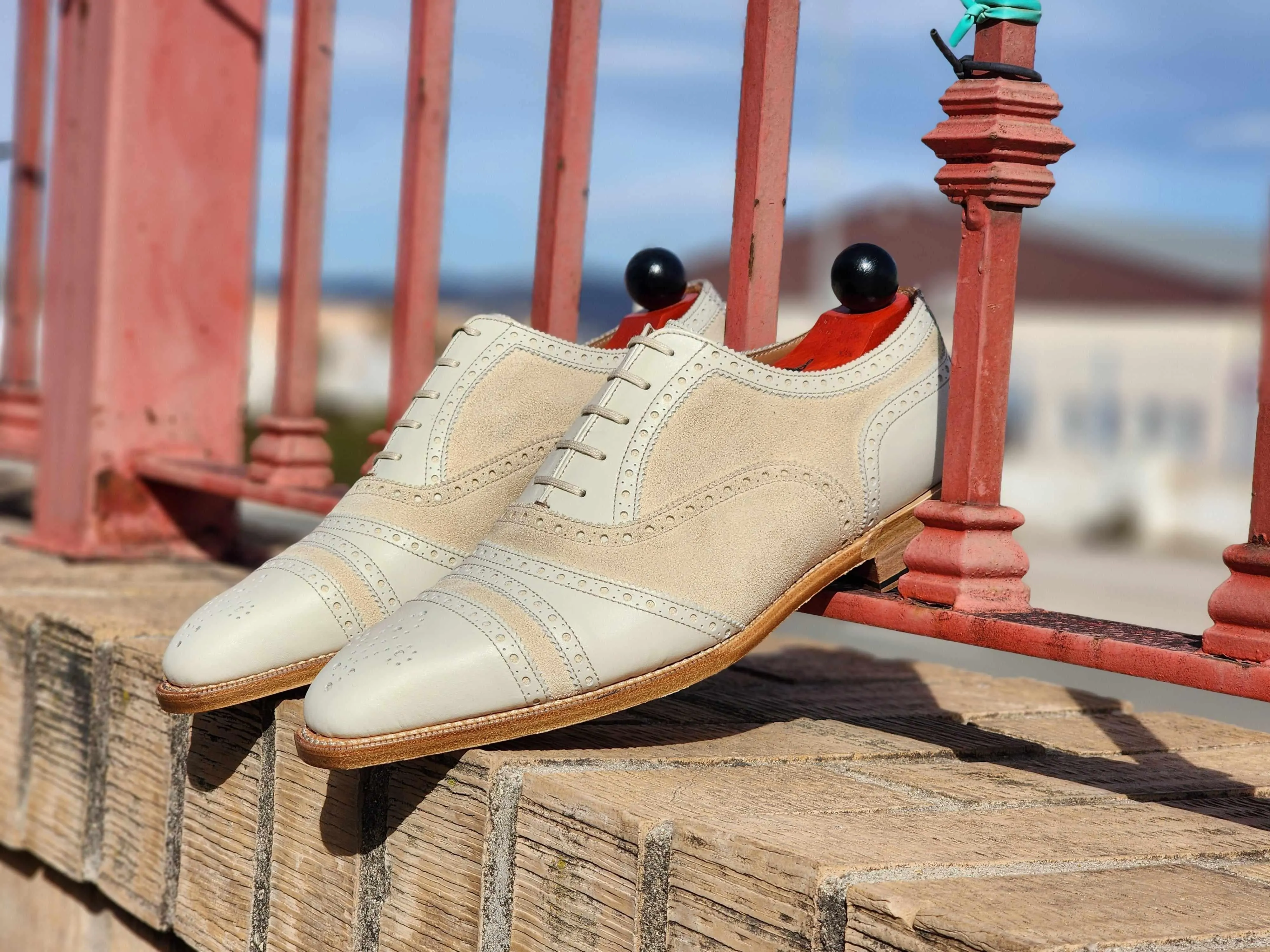 Phillips - Creme Kalbsleder / Creme Wildleder