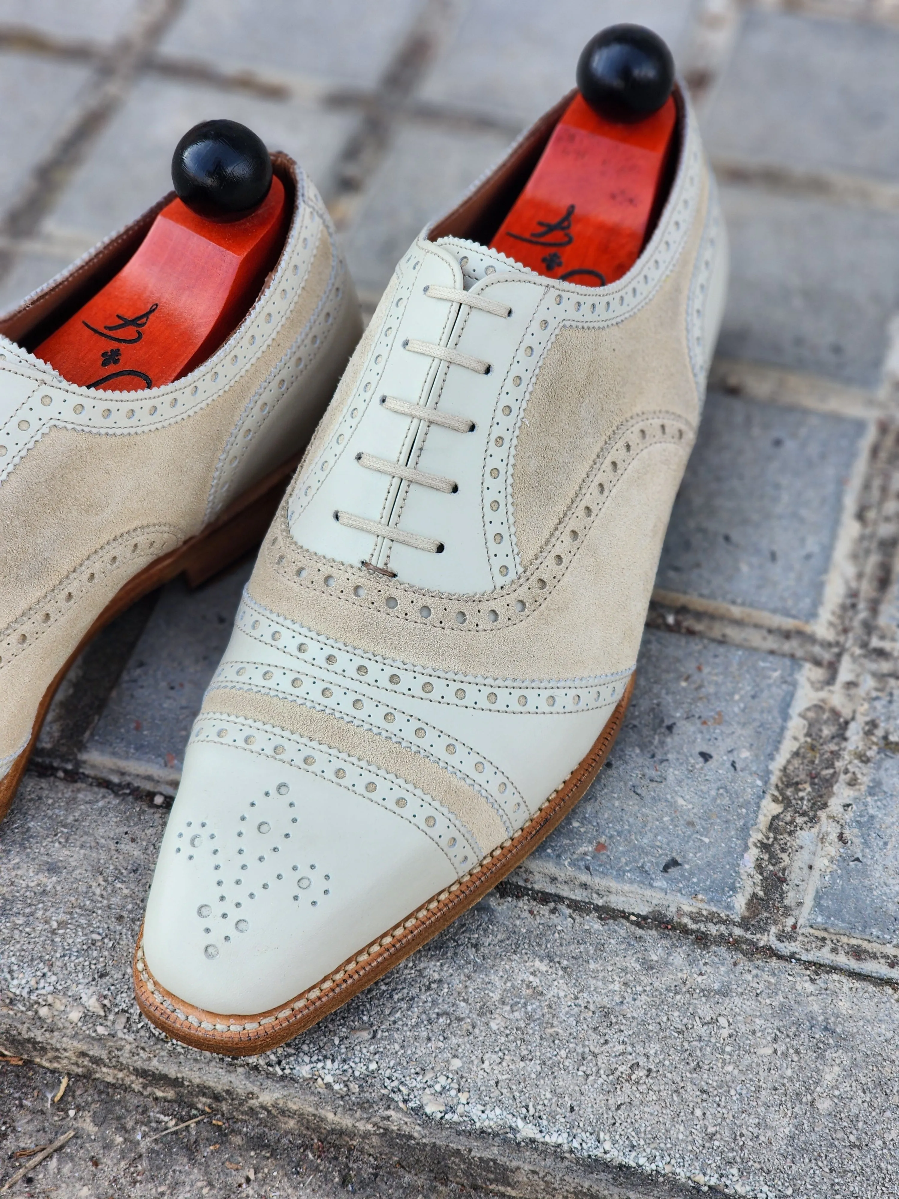 Phillips - Creme Kalbsleder / Creme Wildleder