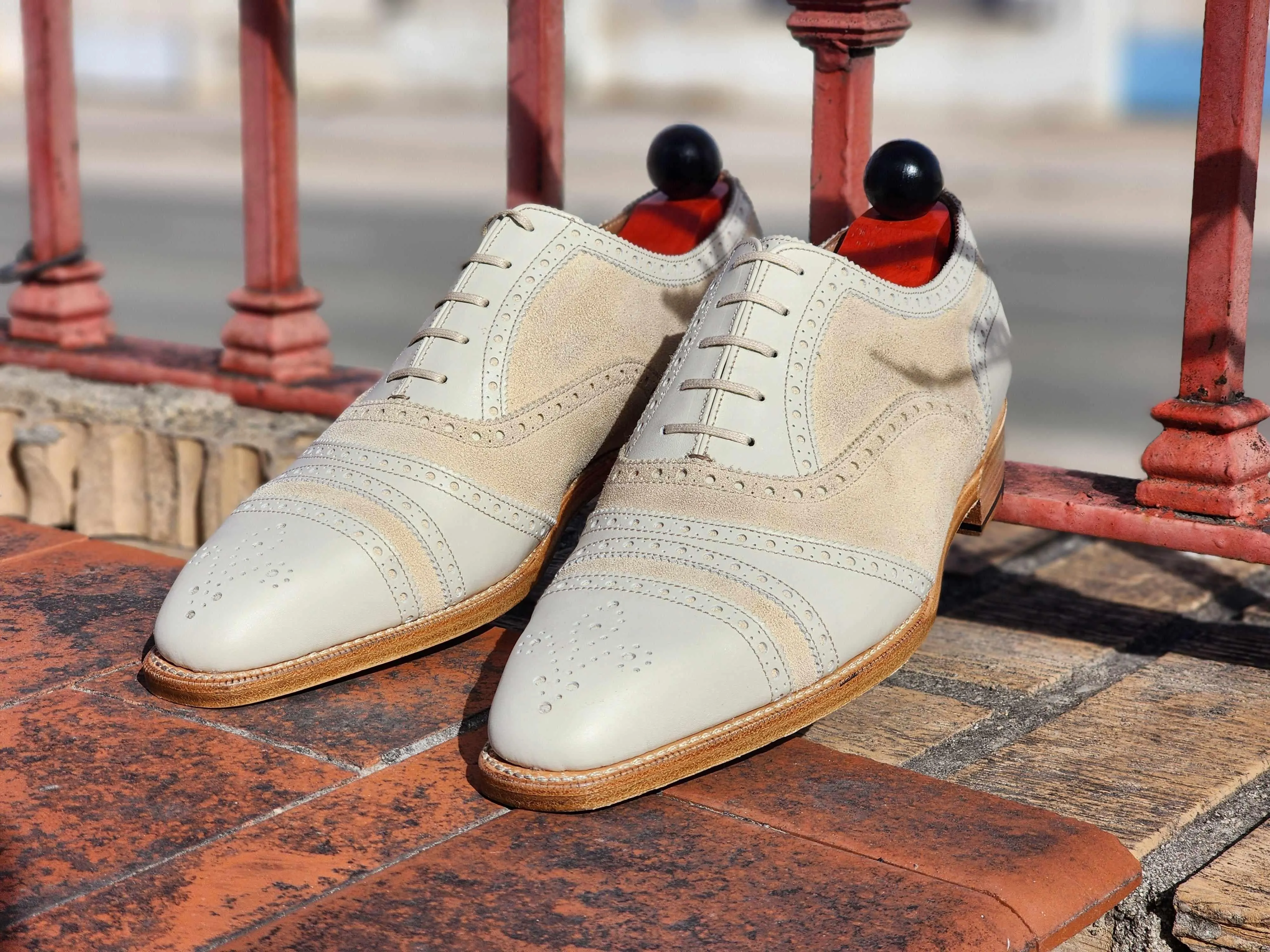 Phillips - Creme Kalbsleder / Creme Wildleder