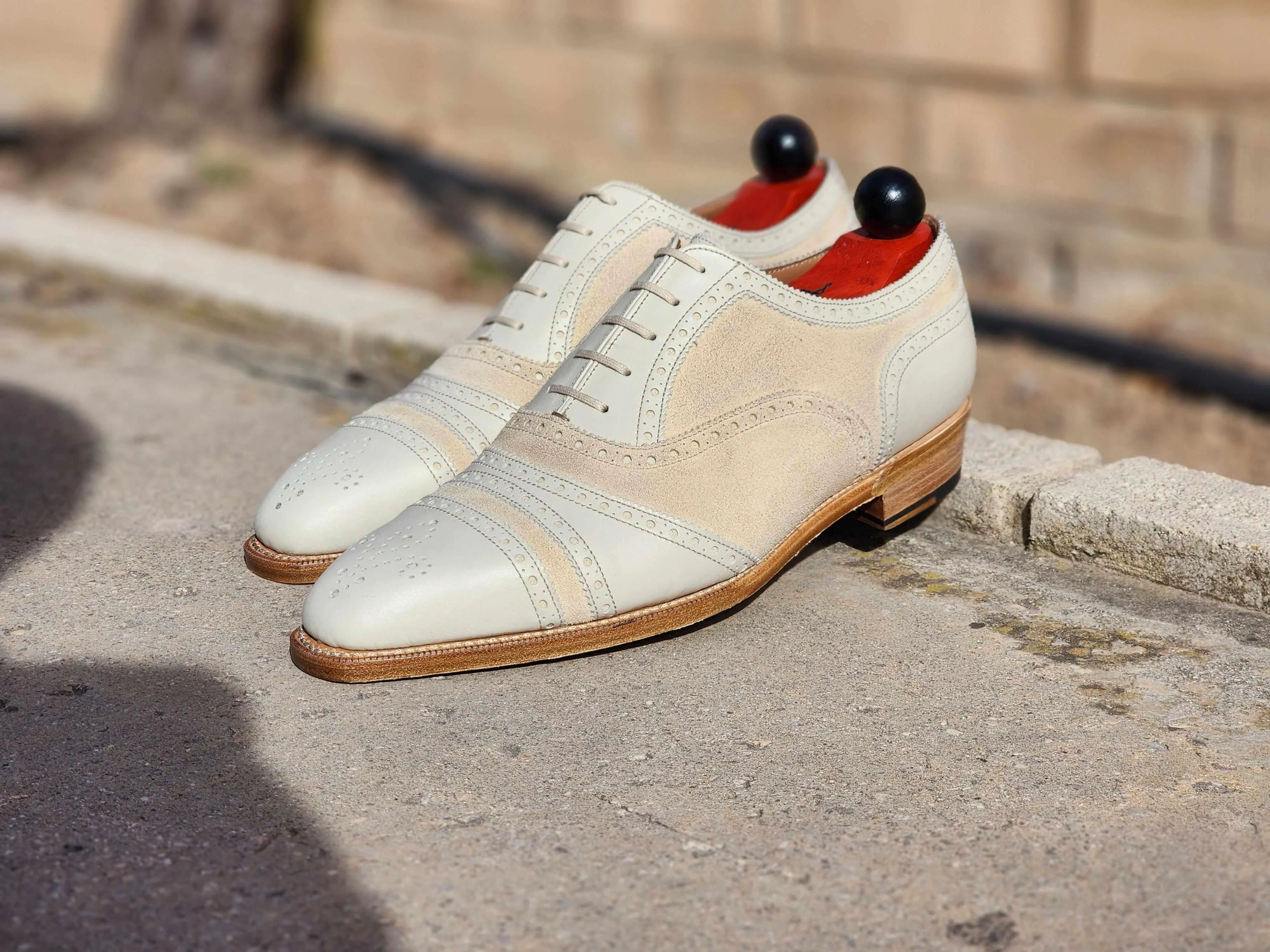 Phillips - Creme Kalbsleder / Creme Wildleder