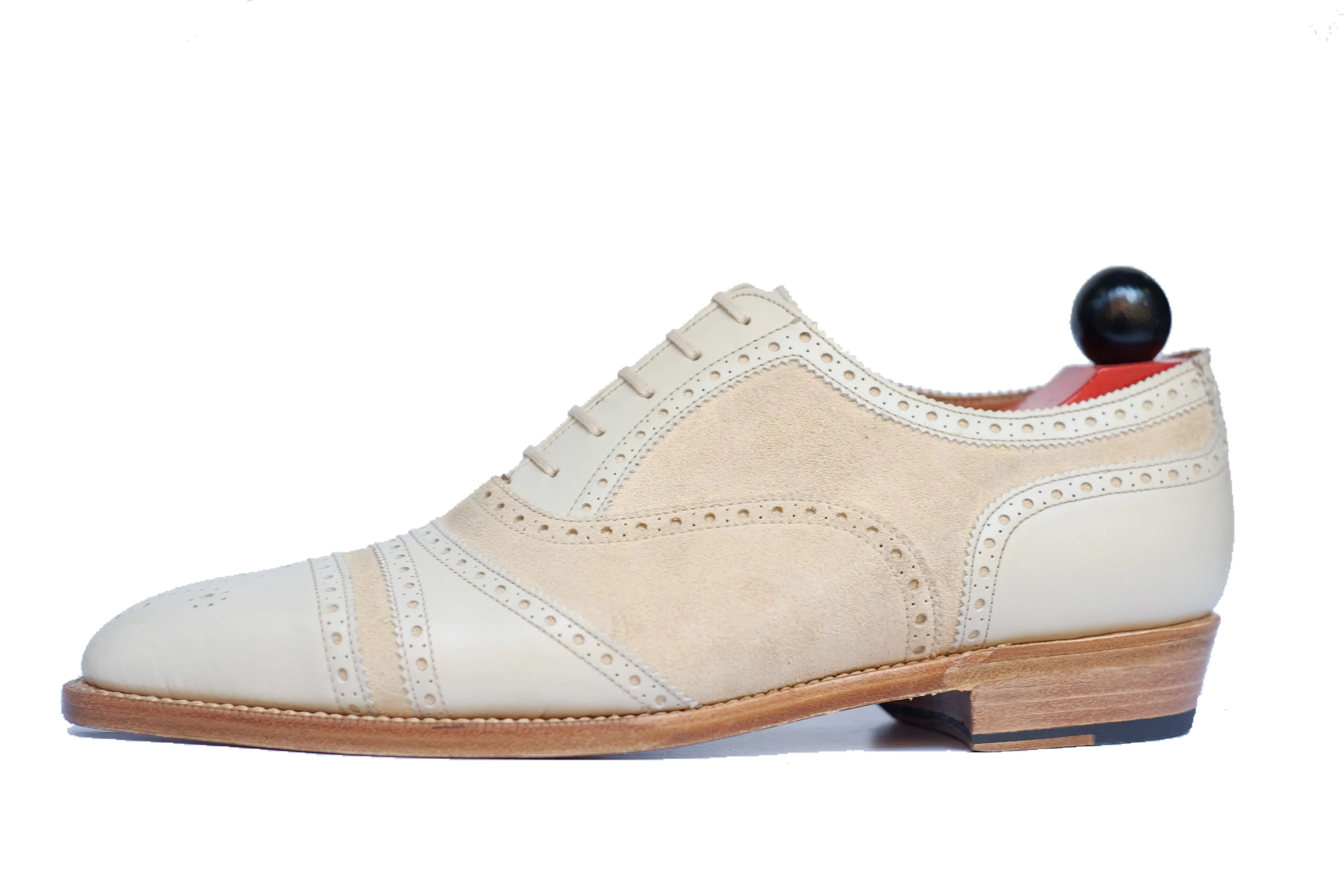 Phillips - Creme Kalbsleder / Creme Wildleder