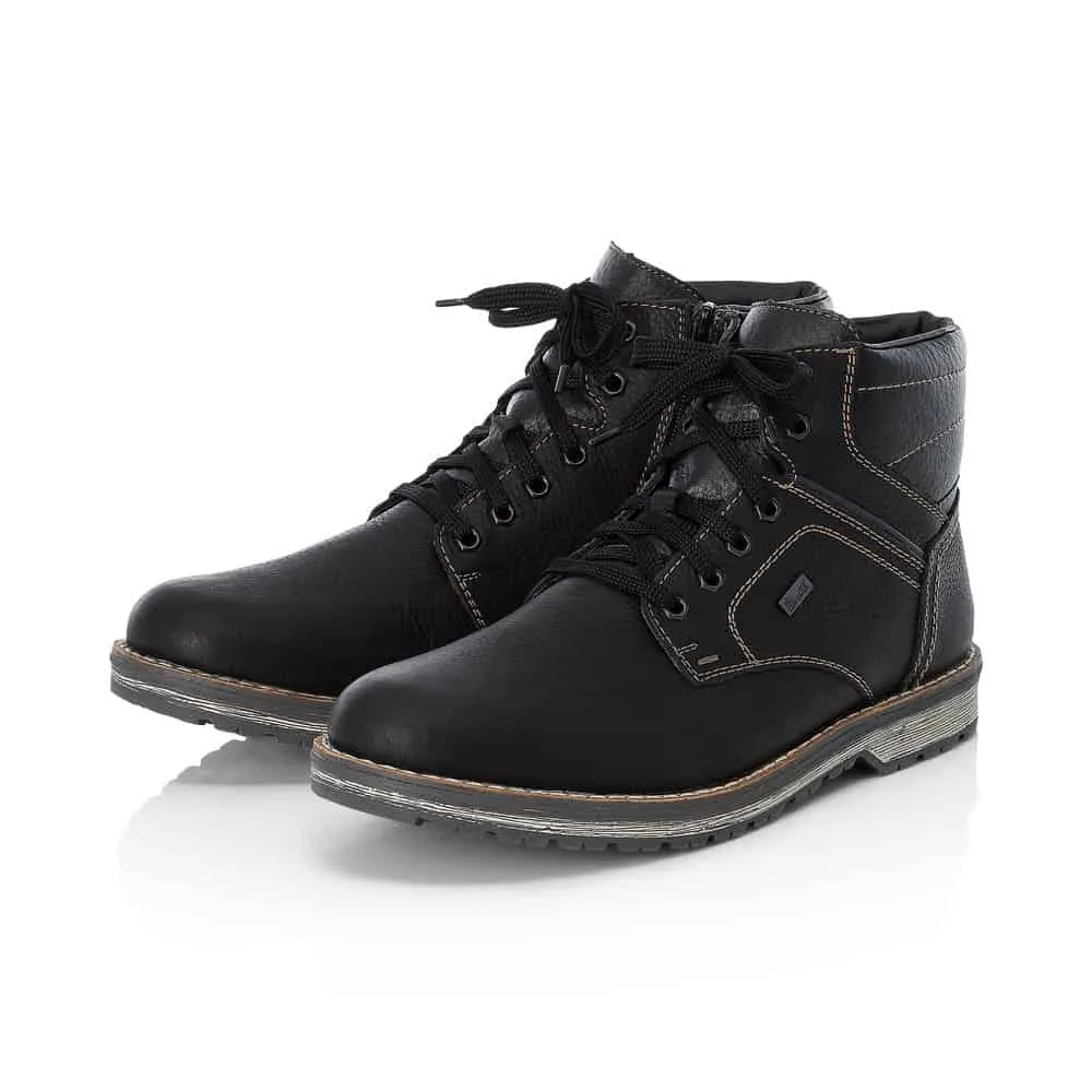 Rieker Schuhe 39223-00 Schwarzer Wanderer Schnürer RTex