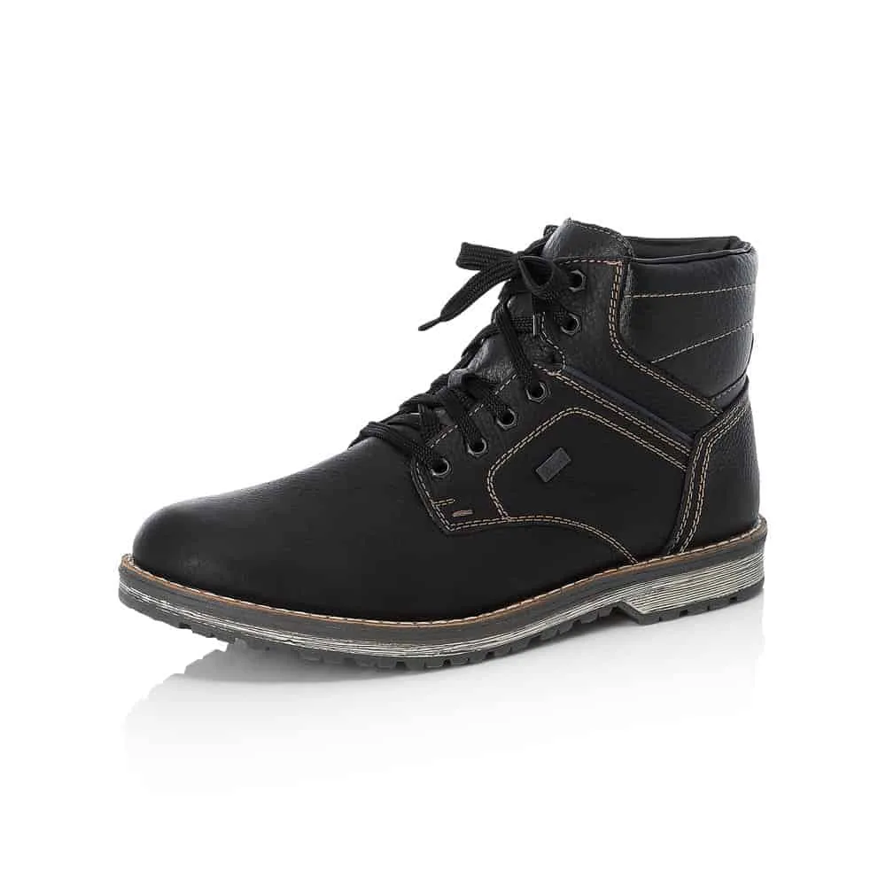Rieker Schuhe 39223-00 Schwarzer Wanderer Schnürer RTex