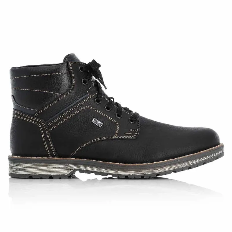 Rieker Schuhe 39223-00 Schwarzer Wanderer Schnürer RTex
