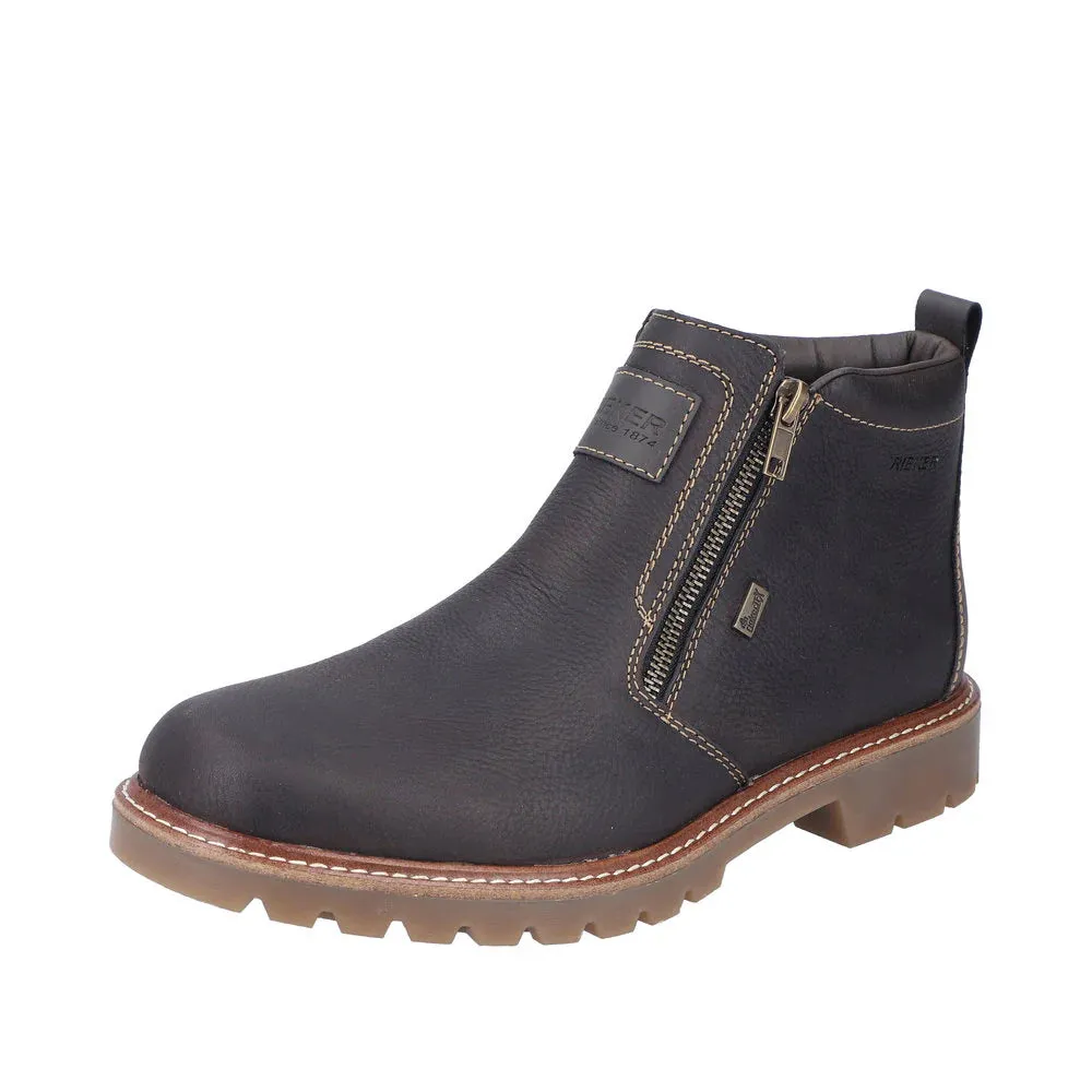 Rieker Schuhe 39871-25 Dunkelbraun Doppelseitiger Reißverschluss RTex